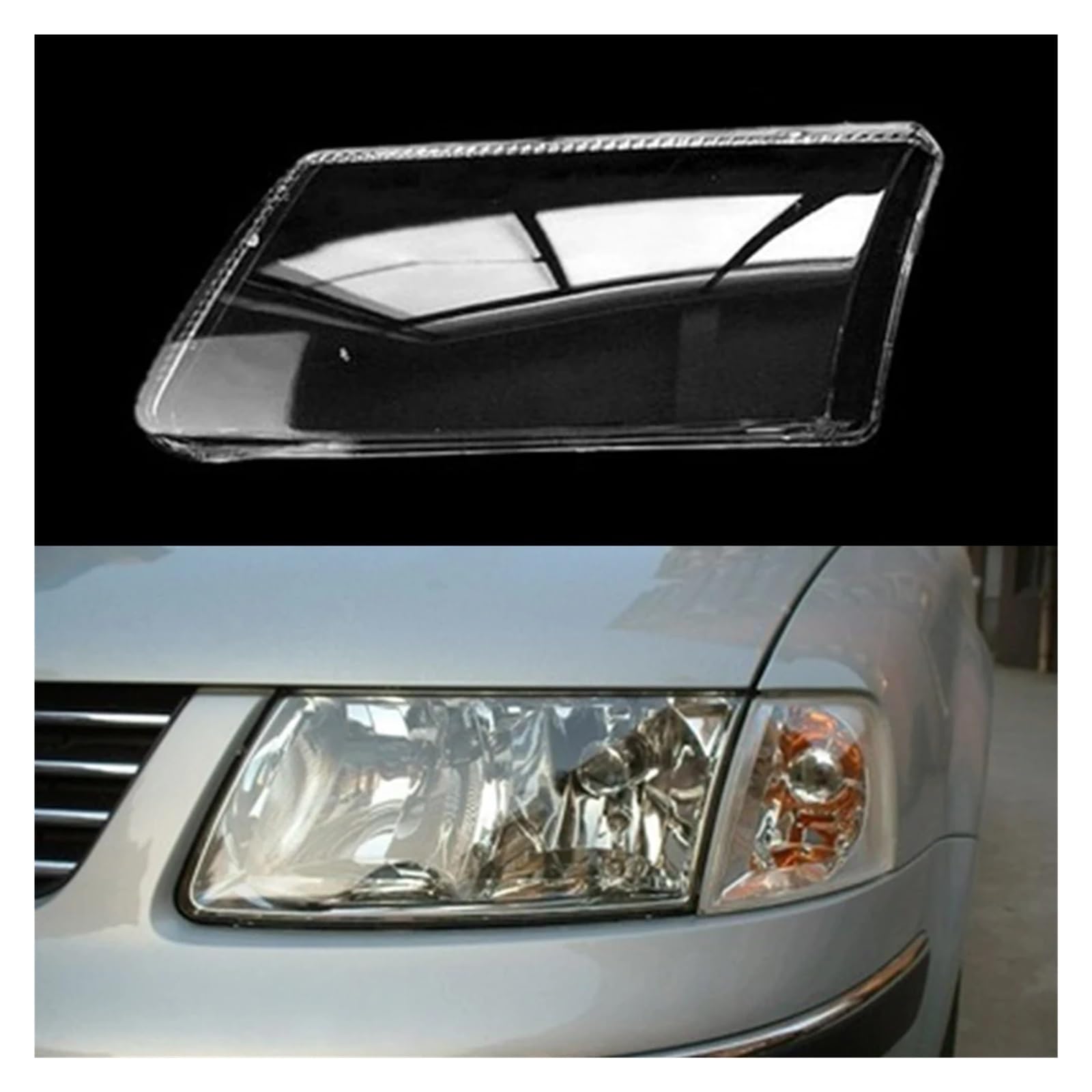 ZHANGAILINGBI Auto-Frontscheinwerfer-Objektivabdeckung, kompatibel mit VW Passat B5 2002–2007, Lampenschirm, Glas, Lampenabdeckung, Kappen, Scheinwerfergehäuse, Lichtgehäuse(Left) von ZHANGAILINGBI