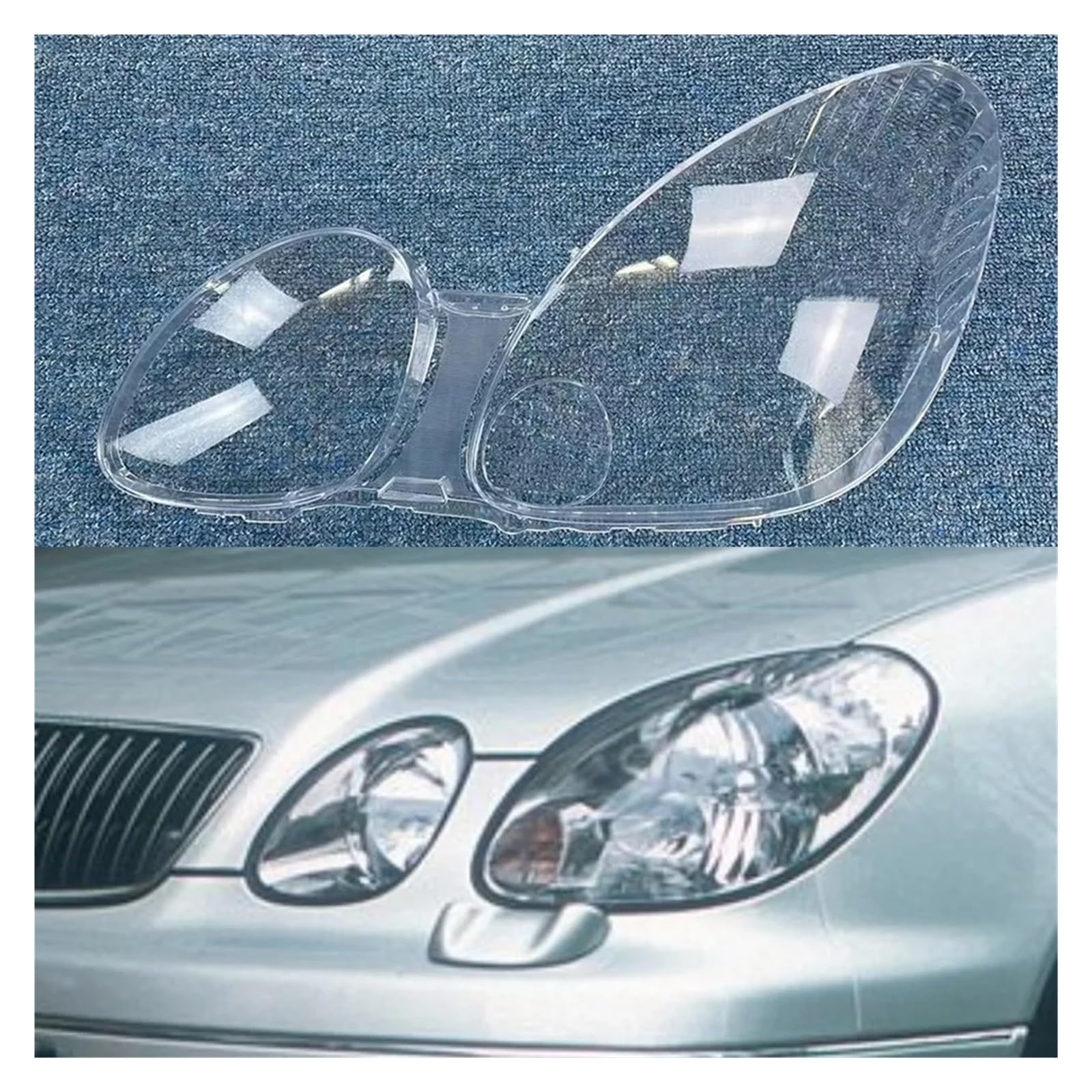 ZHANGAILINGBI Auto-Frontscheinwerferabdeckung, kompatibel mit Lexus GS GS300 2004, Scheinwerfergehäuse, transparenter Lampenschirm, Lampenabdeckung, Glas, Lampenschale, Objektiv, Lichtkappen(Left) von ZHANGAILINGBI