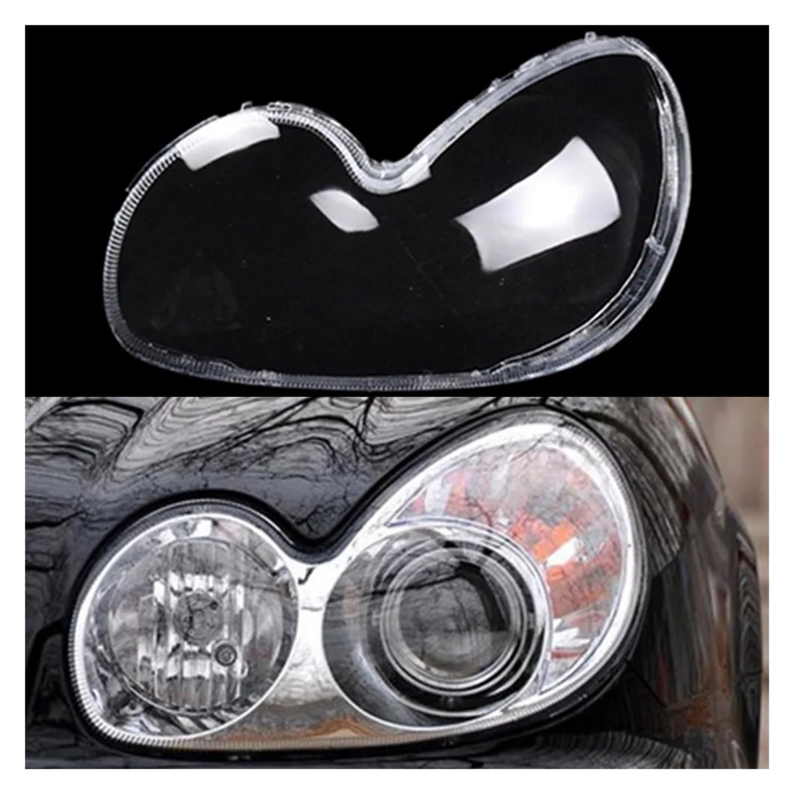 ZHANGAILINGBI Auto Glas Lampe Scheinwerfer Lampcover Shell Transparent Lampenschirm Scheinwerfer Abdeckung Kompatibel for Hyundai Sonata 2003 2004 2005 2006 2007 2008(Left) von ZHANGAILINGBI