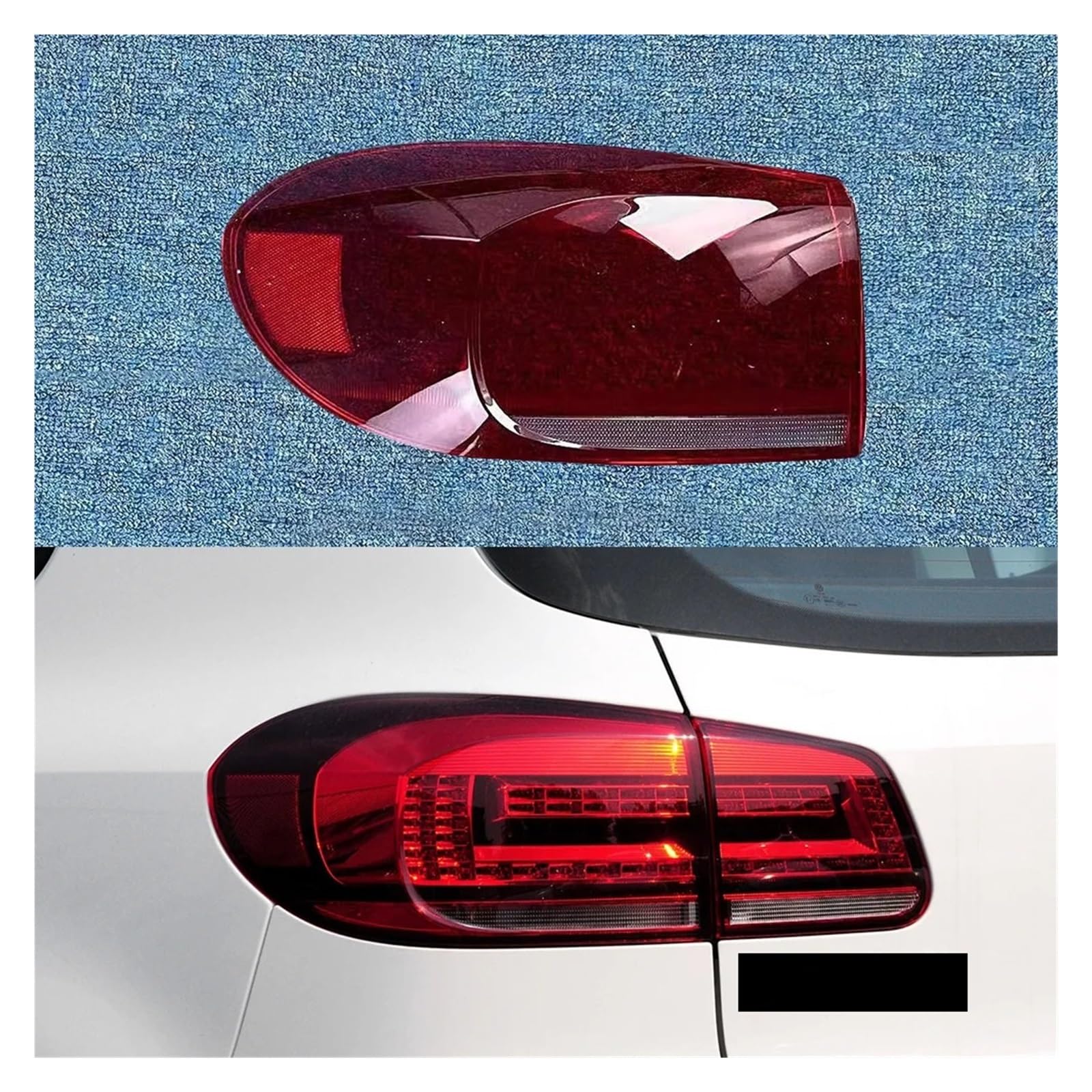 ZHANGAILINGBI Auto Hinten Rücklicht Rücklicht Licht Lampenschirm Lampcover Auto Objektiv Shell Kompatibel for VW Tiguan 2013-2017 Auto Rücklicht Abdeckung(Outside Left) von ZHANGAILINGBI