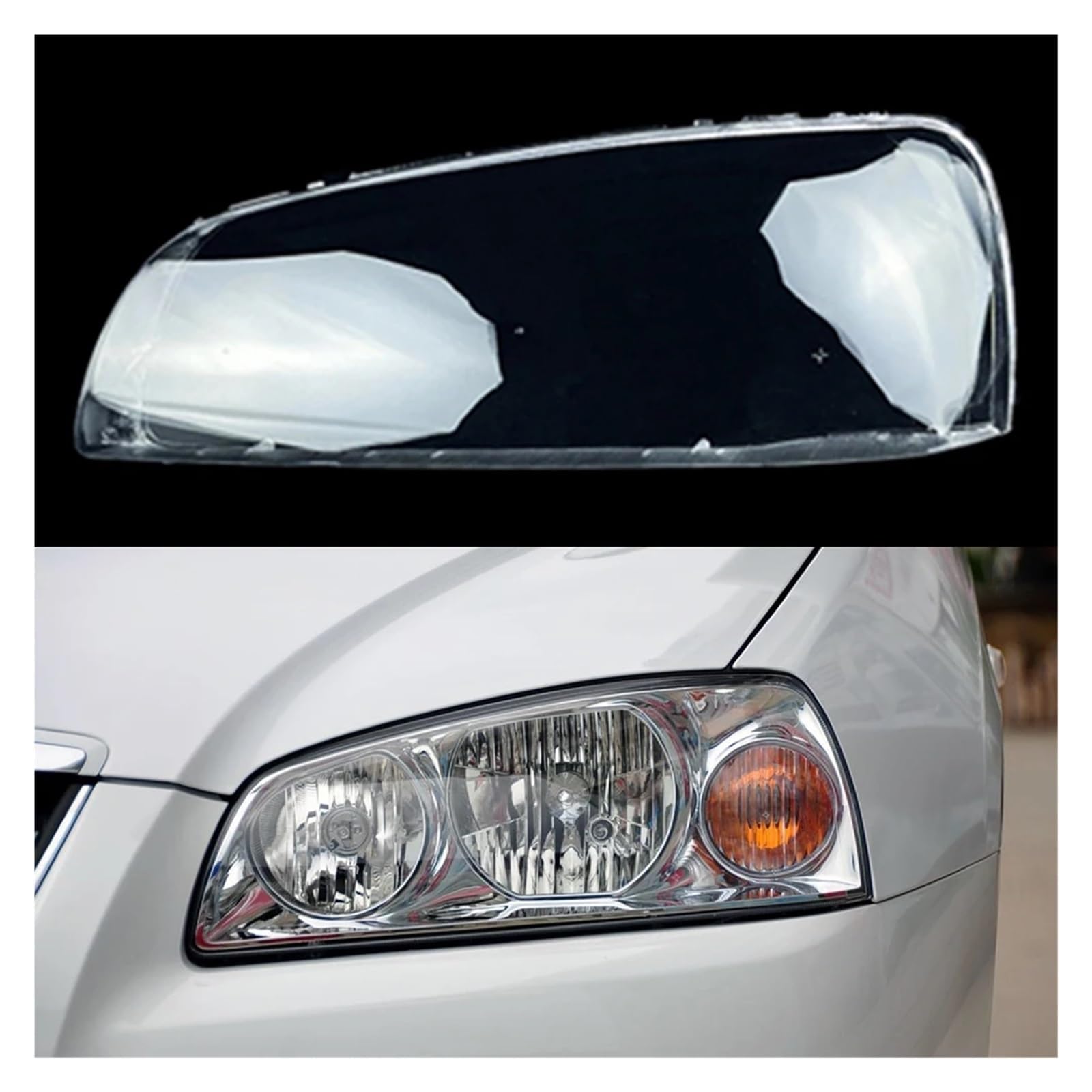 ZHANGAILINGBI Auto Lampenschirm Lampenabdeckung Transparente Maske Frontscheinwerfer Shell Lampenschirm Abdeckung Glas Kompatibel for Hyundai Elantra 2004~2010(Left) von ZHANGAILINGBI