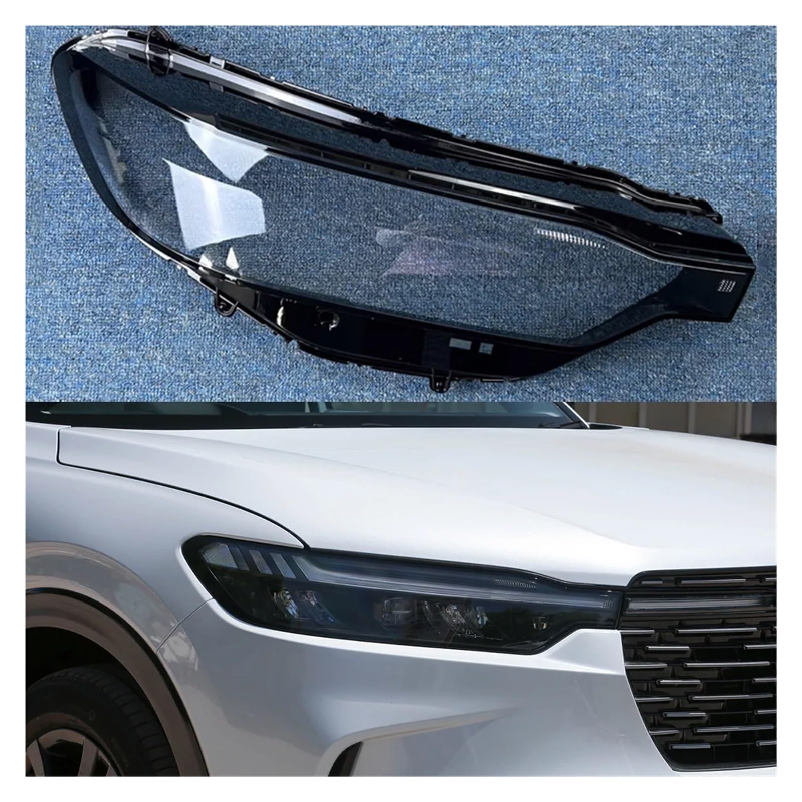 ZHANGAILINGBI Auto-Licht-Lampe, kompatibel mit Honda HR-V 2023, Auto-Scheinwerfer-Abdeckung, Linse, Glasschale, vorderer Scheinwerfer, transparenter Lampenschirm, Lampenabdeckung(Right) von ZHANGAILINGBI