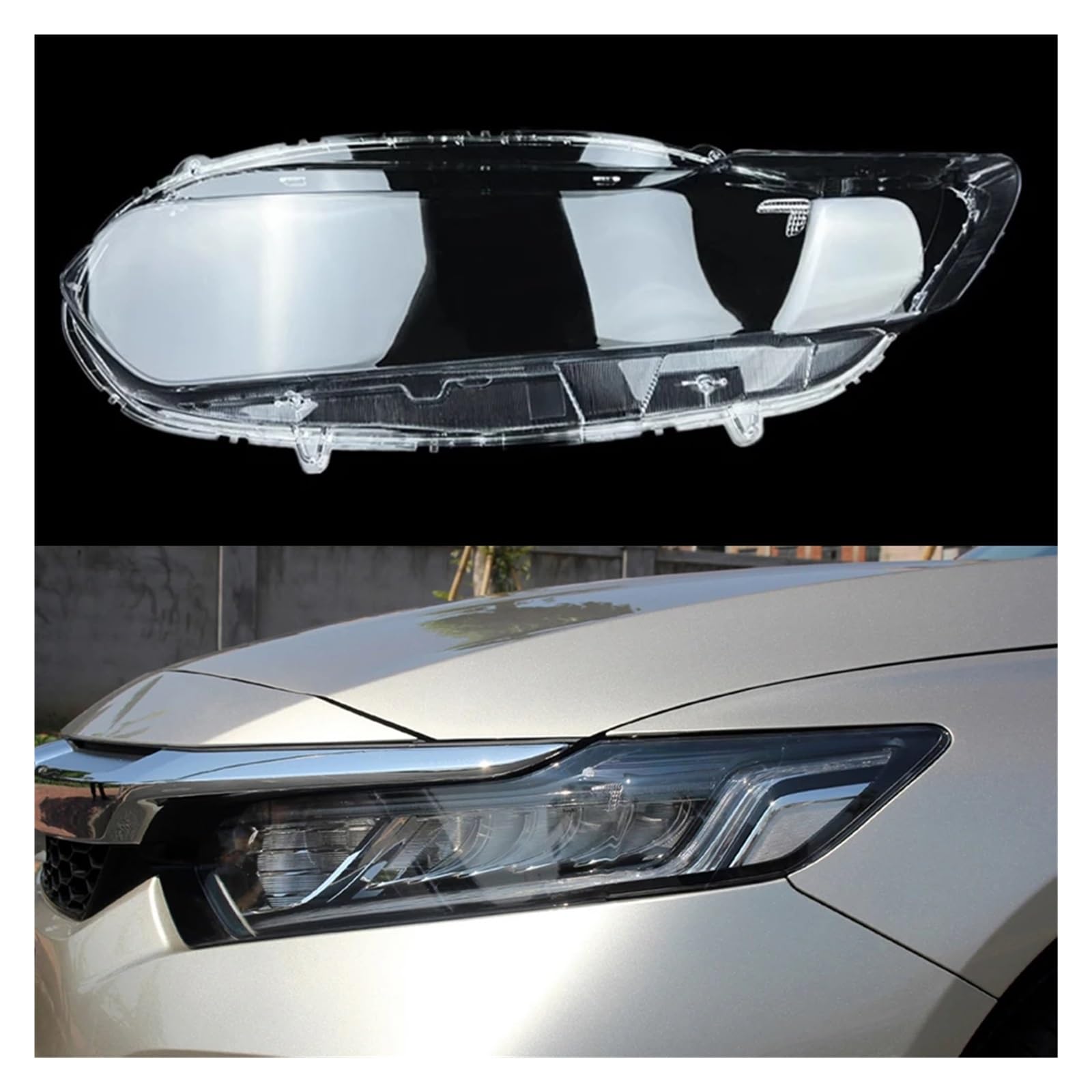 ZHANGAILINGBI Auto-Lichtgehäuse, kompatibel mit Honda Inspire 2019 2020 2021 2022, Auto-Scheinwerfer-Objektivabdeckung, Lampenschirm, Glas, Lampenabdeckungskappen, Scheinwerferschale(Left) von ZHANGAILINGBI