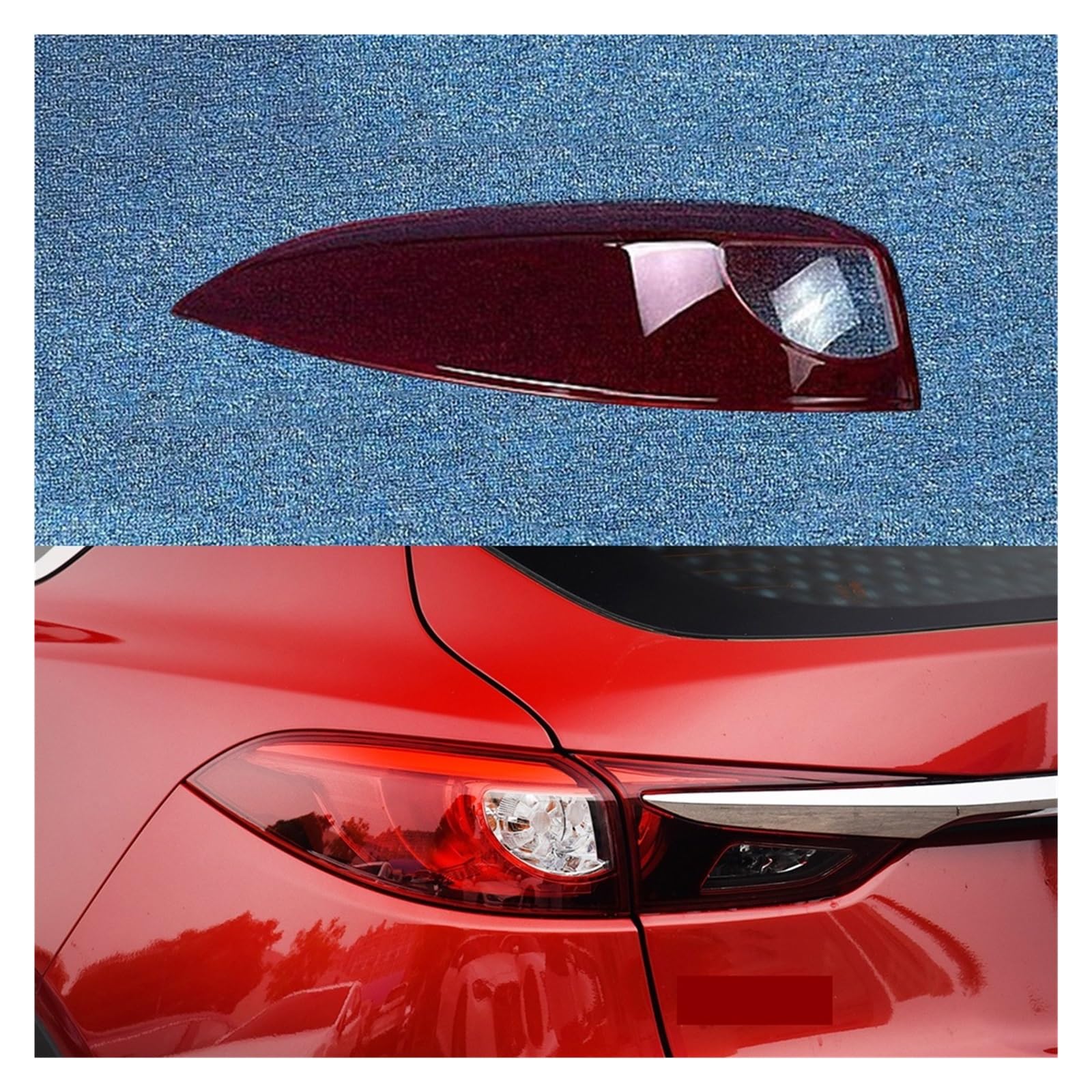 ZHANGAILINGBI Auto-Rücklicht-Lichtgehäuse, kompatibel mit Mazda CX-4 2014–2018, Auto-Rücklicht-Objektivabdeckung, Lampenschirm, Glas, Lampenabdeckungskappen, Rücklichtschale(Outside Left) von ZHANGAILINGBI