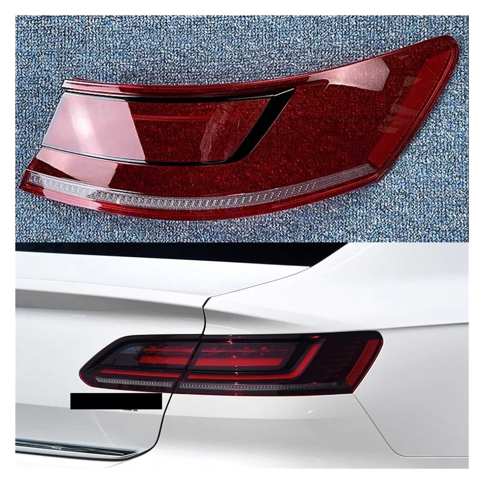 ZHANGAILINGBI Auto Rücklicht Rücklicht Maske Rücklicht Shell Kompatibel for VW CC 2019-2023 Transparent Lampenschirm Lampcover Rücklicht Abdeckung(Outside Right) von ZHANGAILINGBI