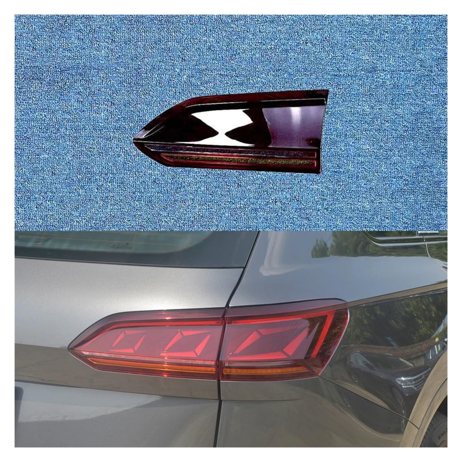 ZHANGAILINGBI Auto Rücklicht Shell Kompatibel for VW Touareg 2019-2023 Auto Hinten Rücklicht Objektiv Abdeckung Lampenschirm Glas Lampcover Hinten licht Kappen(High Inside Right) von ZHANGAILINGBI