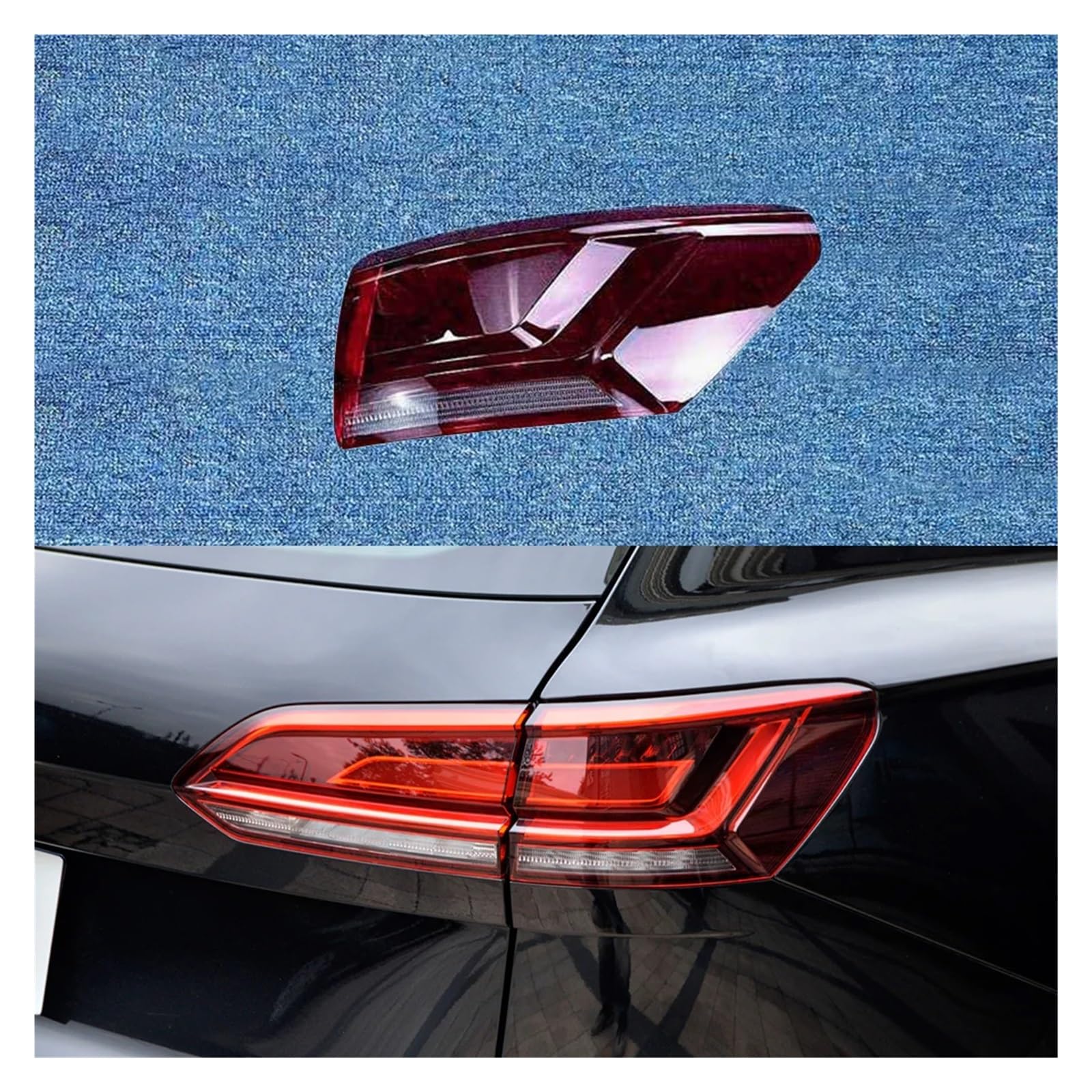 ZHANGAILINGBI Auto Rücklicht Shell Kompatibel for VW Touareg 2019-2023 Auto Hinten Rücklicht Objektiv Abdeckung Lampenschirm Glas Lampcover Hinten licht Kappen(Low Outside Right) von ZHANGAILINGBI