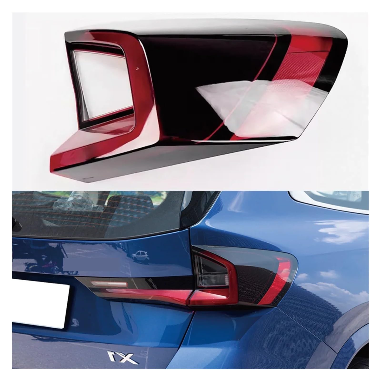 ZHANGAILINGBI Auto-Rücklichtgehäuse, kompatibel mit BMW X1 iX1 2023 2024, Auto-Rücklicht-Objektivabdeckung, Lampenschirmmaske, transparente Lampenabdeckung, Rücklichtkappen(Outside Right) von ZHANGAILINGBI