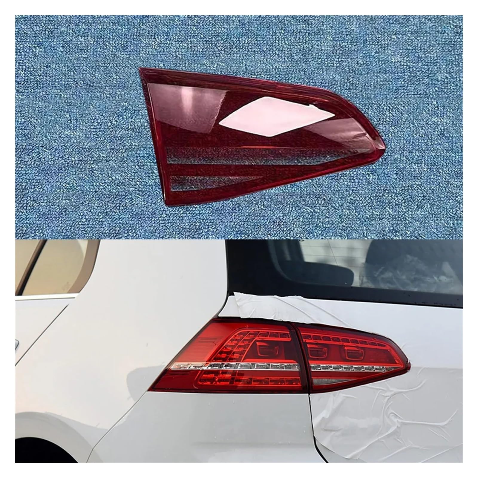 ZHANGAILINGBI Auto-Rücklichtgehäuse, kompatibel mit VW Golf 7 2014–2017, Auto-Rücklicht-Objektivabdeckung, Lampenschirm, Lampenabdeckung, Kappen, Rücklichtschale(Inside Left) von ZHANGAILINGBI