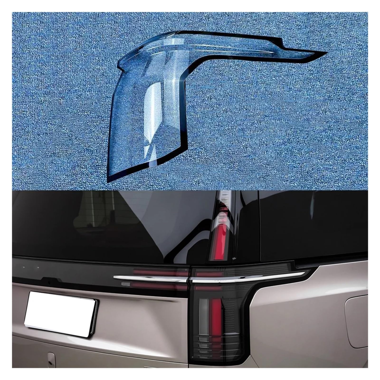 ZHANGAILINGBI Auto-Rücklichtgehäuse, kompatibel mit Volvo EM90 2025, Auto-Rücklicht-Objektivabdeckung, Lampenschirm, Glasmaske, transparente Lampenabdeckung, Rücklichtkappen(Outside Right) von ZHANGAILINGBI