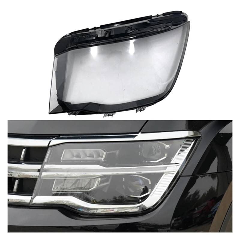 ZHANGAILINGBI Auto Scheinwerfer Abdeckung Objektiv Glas Shell Scheinwerfer Transparent Lampenschirm Auto Licht Lampe Kappen Kompatibel for VW Teramont 2021-2024(Low Left) von ZHANGAILINGBI