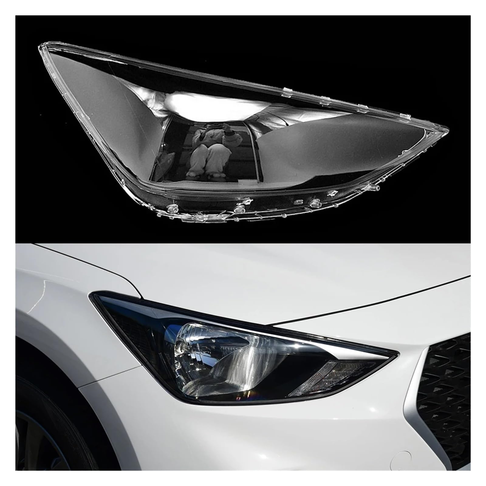 ZHANGAILINGBI Auto Scheinwerfer Glas Lampe Transparent Lampenschirm Shell Scheinwerfer Abdeckung Kompatibel for Hyundai Celesta 2017 2018 2019 Auto Licht Gehäuse Fall(Right) von ZHANGAILINGBI