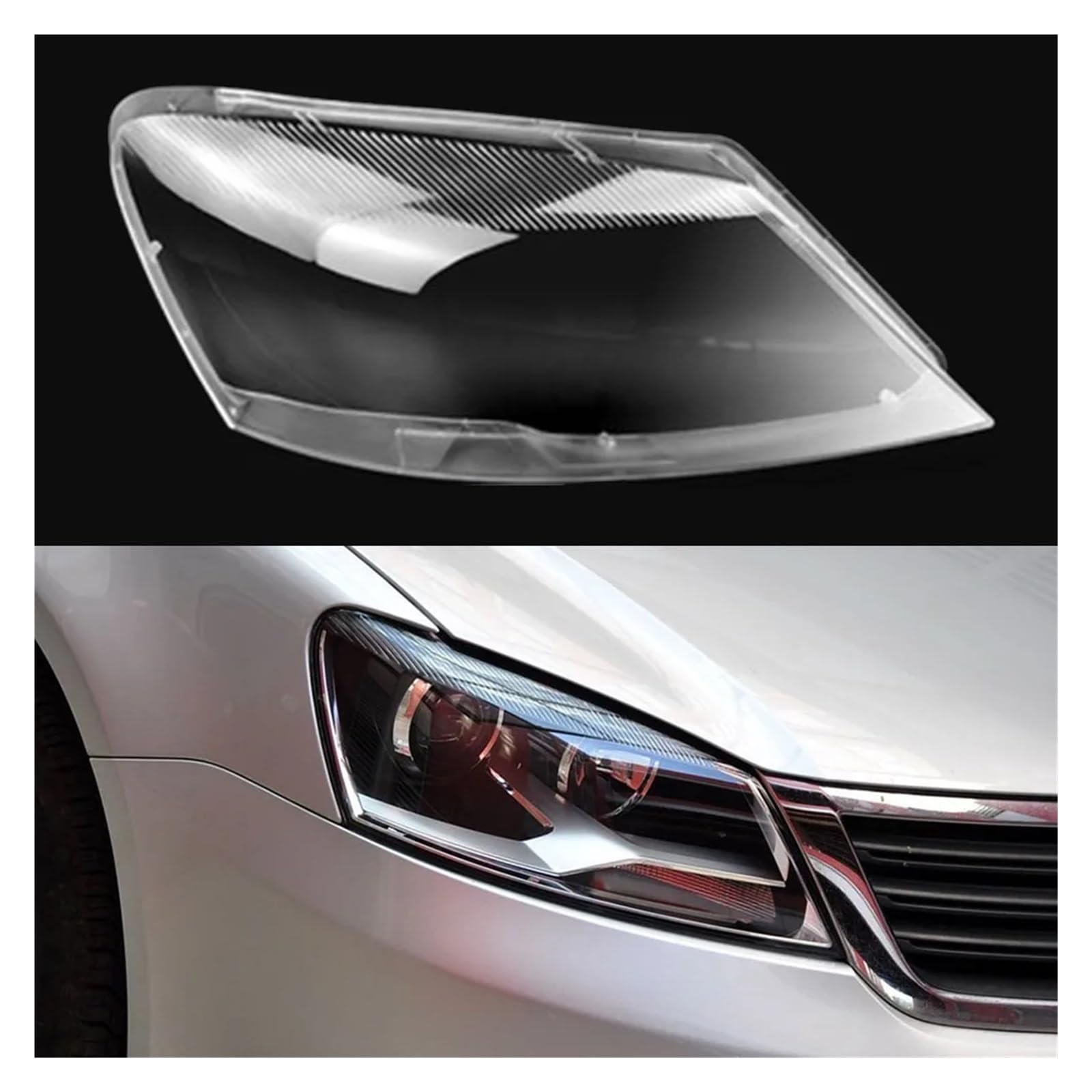 ZHANGAILINGBI Auto-Scheinwerferabdeckung, kompatibel for VW Passat 2009 2010 2011, Auto-Lampenschirm, Lampenabdeckung, Kopflampen-Lichtabdeckungen, Glaslinsenschale(Right) von ZHANGAILINGBI