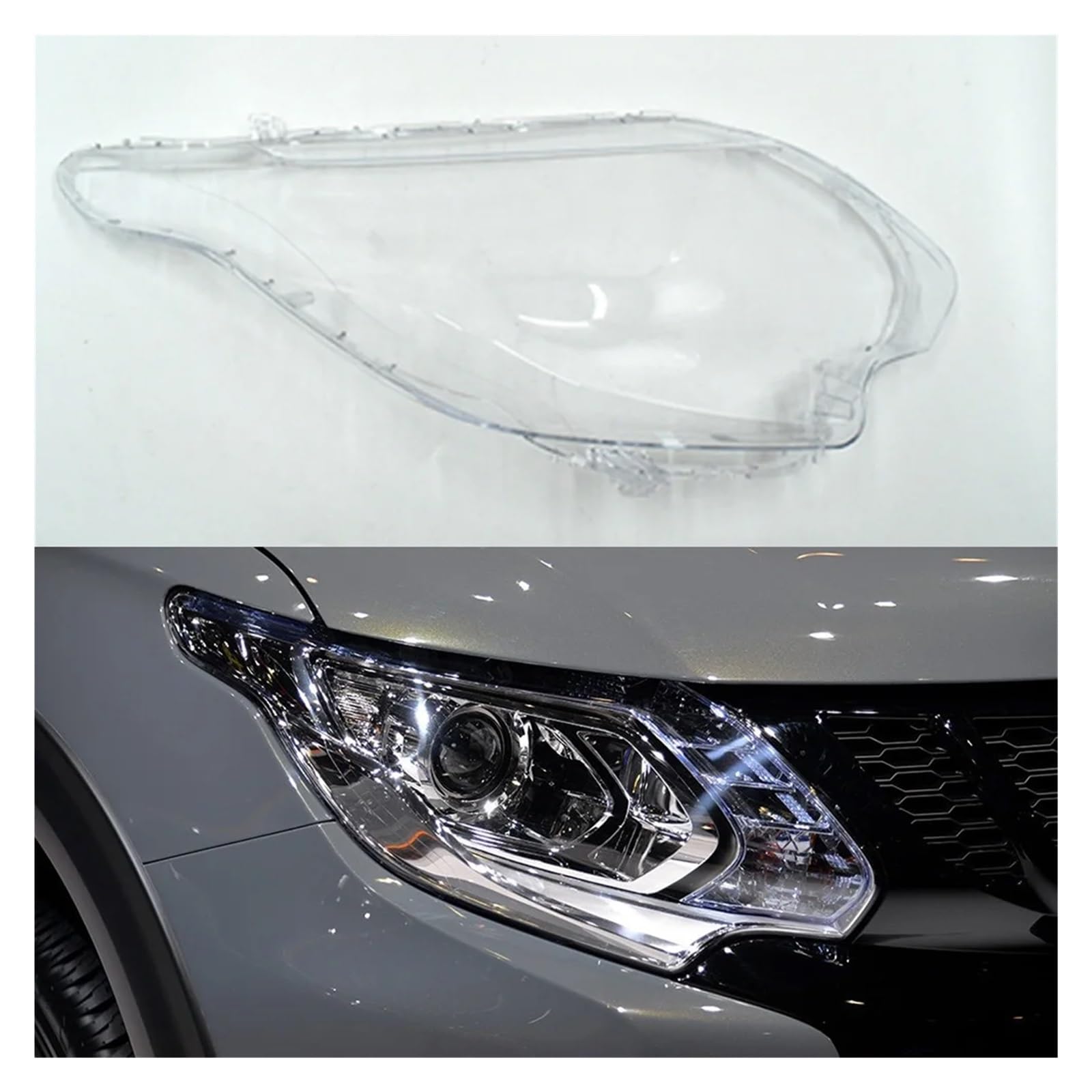 ZHANGAILINGBI Auto-Scheinwerferabdeckung, transparente Lampenschirmschale, kompatibel mit Mitsubishi Triton L200 2015 2016 2017 2018, Auto-Glaslinsen-Lampen-Lichtgehäuse(Right) von ZHANGAILINGBI