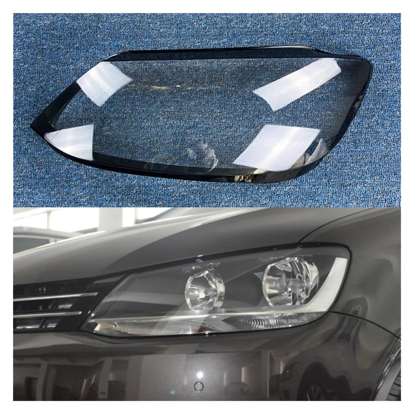 ZHANGAILINGBI Auto Schutz Scheinwerfer Glas Objektiv Abdeckung Schatten Shell Auto Transparent Licht Gehäuse Lampe Kompatibel for VW Sharan 2012-2019(Left) von ZHANGAILINGBI