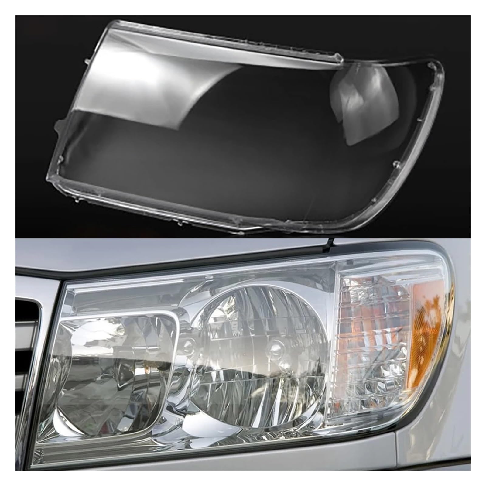 ZHANGAILINGBI Auto Transparent Lampenschirme Lampe Objektiv Glas Shell Scheinwerfer Abdeckung Auto Fall Scheinwerfer Kappen Kompatibel for Toyota Land Cruiser 2005~2008(Left) von ZHANGAILINGBI