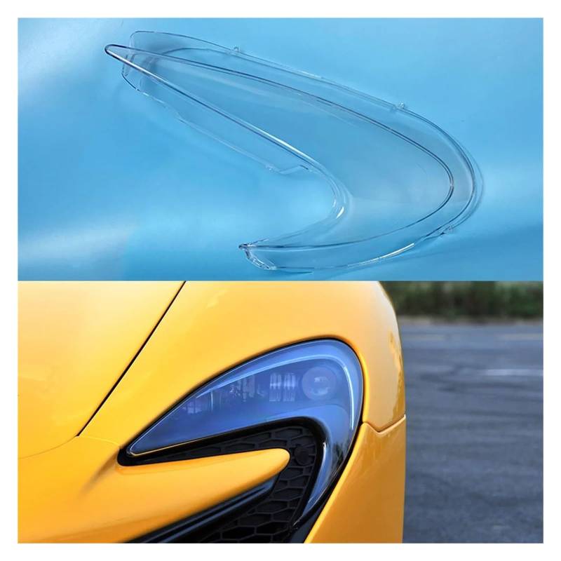 ZHANGAILINGBI Autogehäuse-Scheinwerferkappen, kompatibel mit Mclaren 650S, Auto-Scheinwerfer-Objektivabdeckung, transparenter Lampenschirm, Lampenabdeckung, Scheinwerfer-Licht, Glasschale(Left) von ZHANGAILINGBI