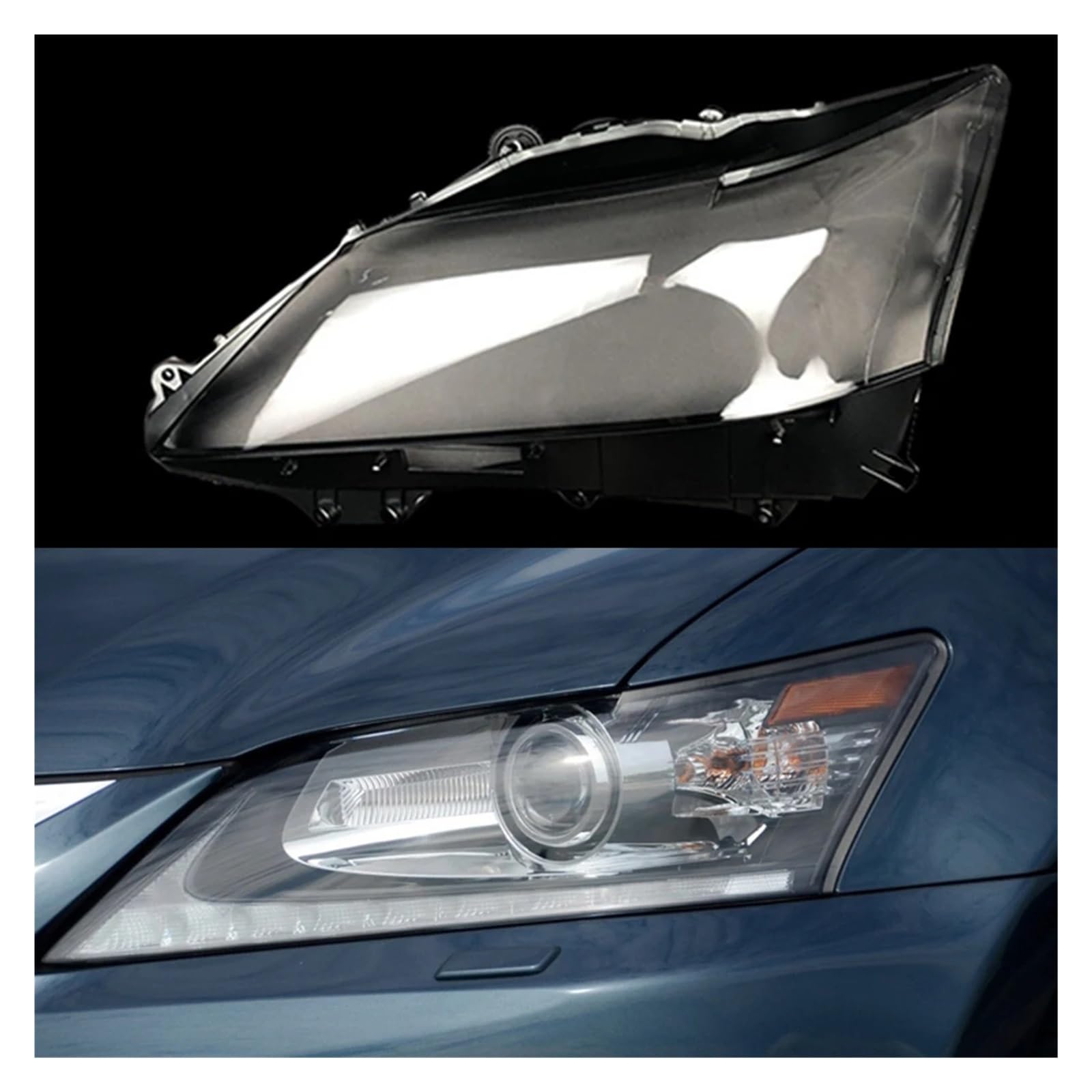 ZHANGAILINGBI Autolinse Glas Licht Lampe Scheinwerferschale Transparent Lampenschirm Scheinwerferabdeckung Masken Kompatibel for Lexus GS250 GS350 GS300 GS430 2012~2015(Dichromatic Left) von ZHANGAILINGBI