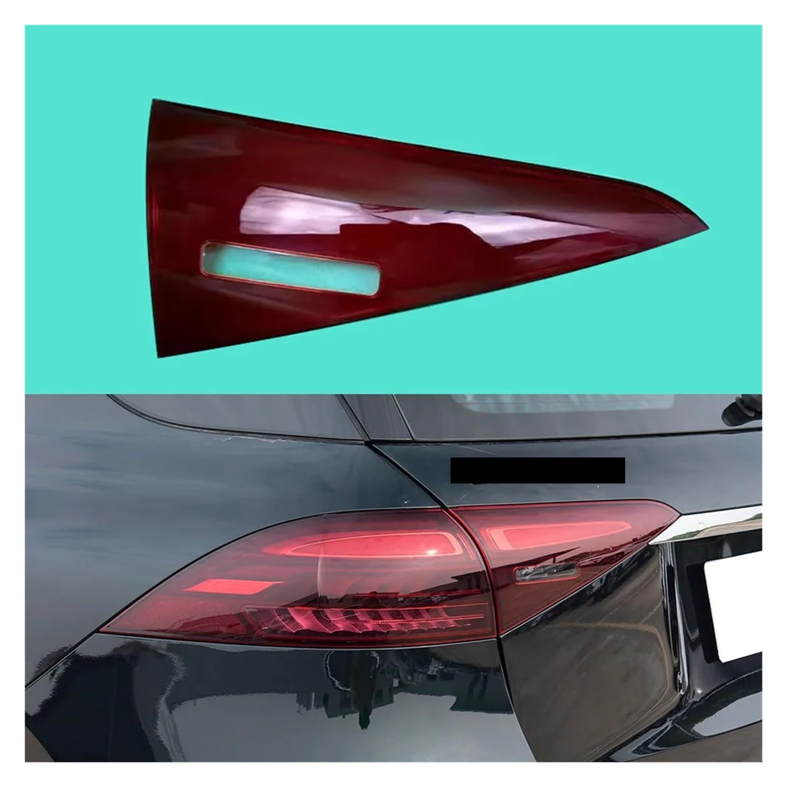 ZHANGAILINGBI Autozubehör, kompatibel mit Mercedes-Benz GLE W167 2024, Rücklichtschale, Rücklichtabdeckung, Lichtmaske, Ersatz for den Original-Lampenschirm(Inside Left) von ZHANGAILINGBI