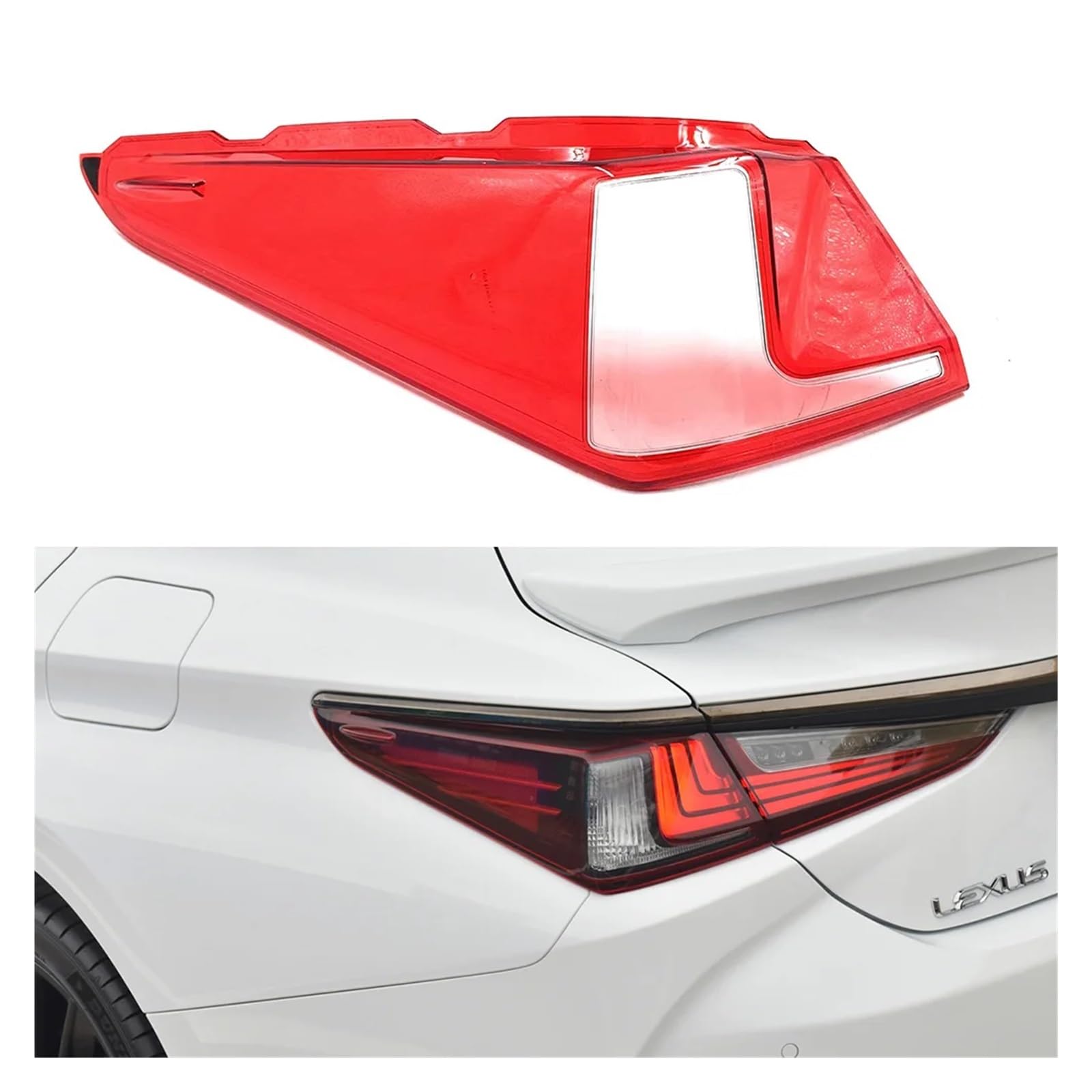 ZHANGAILINGBI Ersetzen Sie den Original-Lampenschirm, kompatibel mit Lexus ES 2018–2022, Auto-Rücklicht-Abdeckung, Rücklicht, transparenter Lampenschirm, Rückleuchten-Gehäuse(Outside Left) von ZHANGAILINGBI