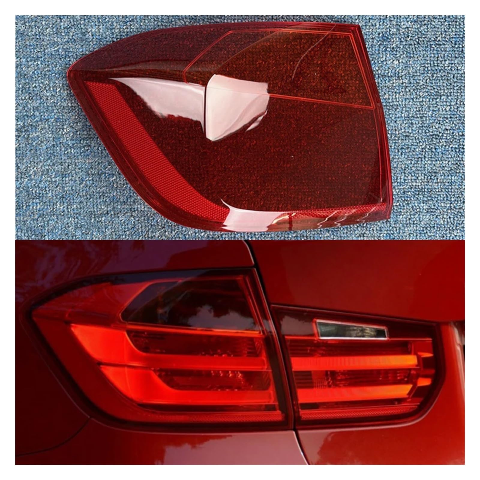 ZHANGAILINGBI Kompatibel for BMW 3er 2013 2014 2015, Auto-Rücklichtgehäuse, Bremslichtgehäuse, ersetzen Sie die Auto-Hecklampengehäuse-Abdeckungsmaske, den Lampenschirm(Outside Left) von ZHANGAILINGBI