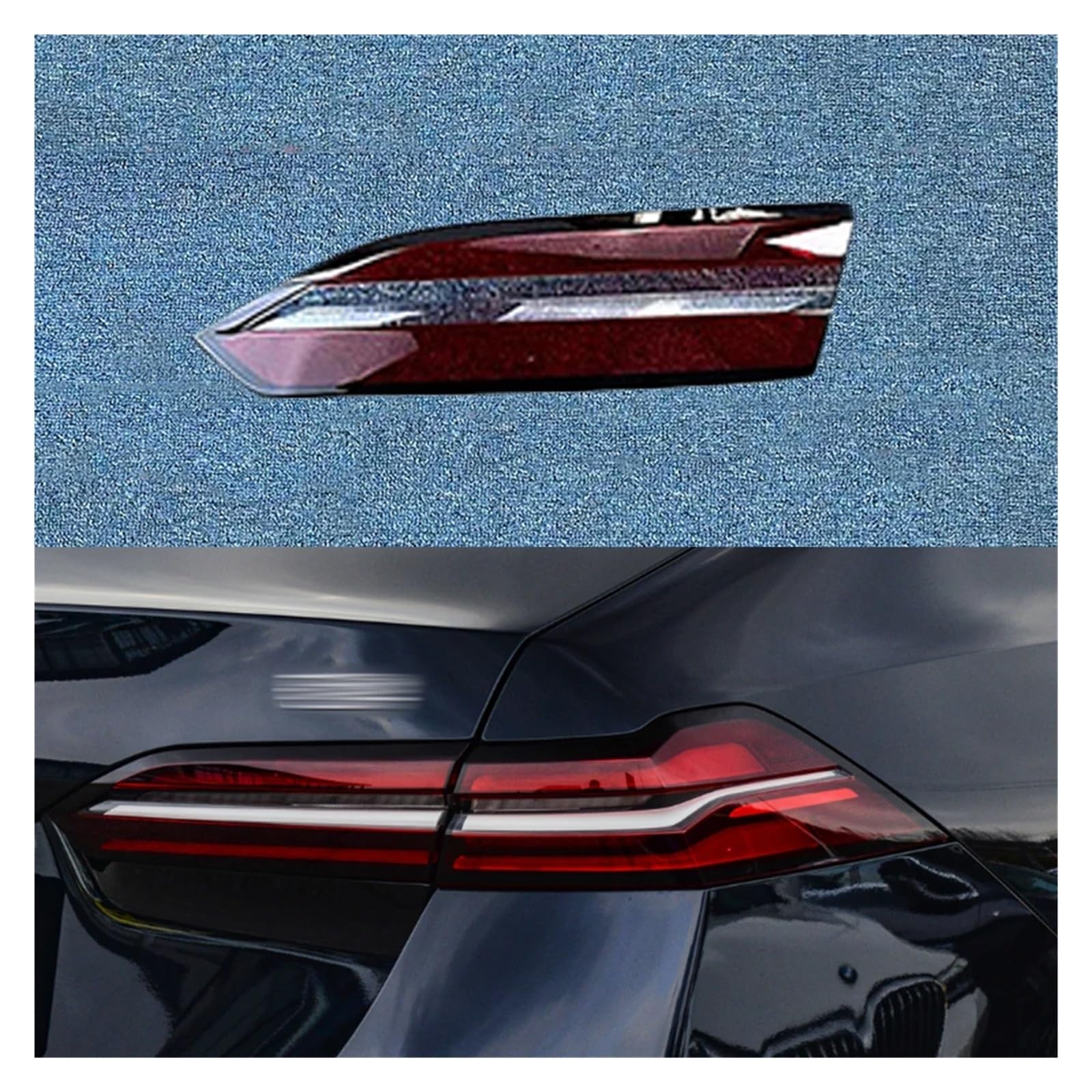 ZHANGAILINGBI Kompatibel for BMW 5er G60 G68 2024, Auto-Rücklichtgehäuse, Bremslichtgehäuse, ersetzen Sie die Auto-Heckgehäuseabdeckung, Maske, Lampenschirm, Lampenabdeckung(Inside Right) von ZHANGAILINGBI