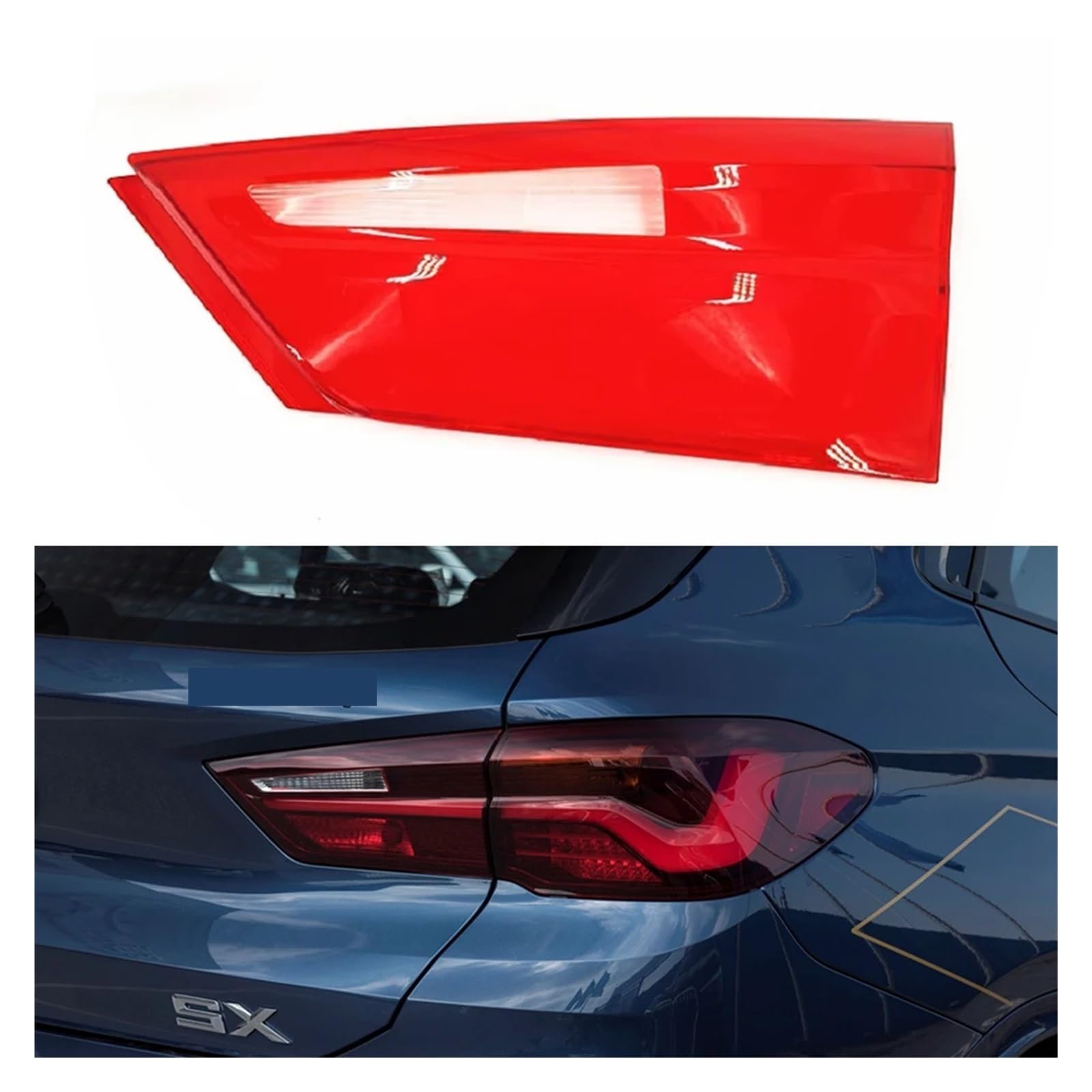 ZHANGAILINGBI Kompatibel for BMW X2 2020 2021 2022 2023 Auto-Rücklichtgehäuse Bremslichtgehäuse-Ersatz Auto-Heckgehäuse-Abdeckungsmaske Lampenschirm(Inside Right) von ZHANGAILINGBI