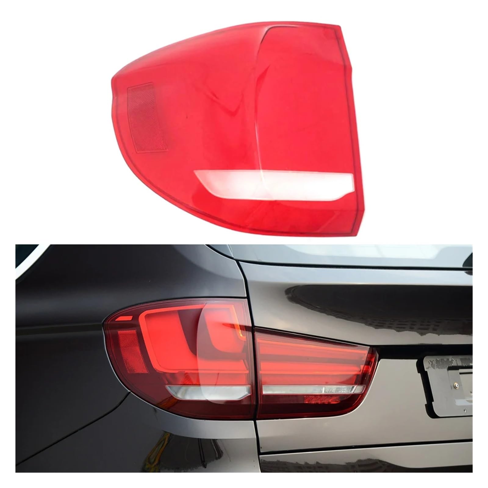 ZHANGAILINGBI Kompatibel for BMW X5 2014 2015 2016 2017 2018 Auto-Rücklichtgehäuse Bremslichtgehäuse Ersetzen Sie den Auto-Hecklampengehäuse-Abdeckungslampenschirm(Outside Left) von ZHANGAILINGBI