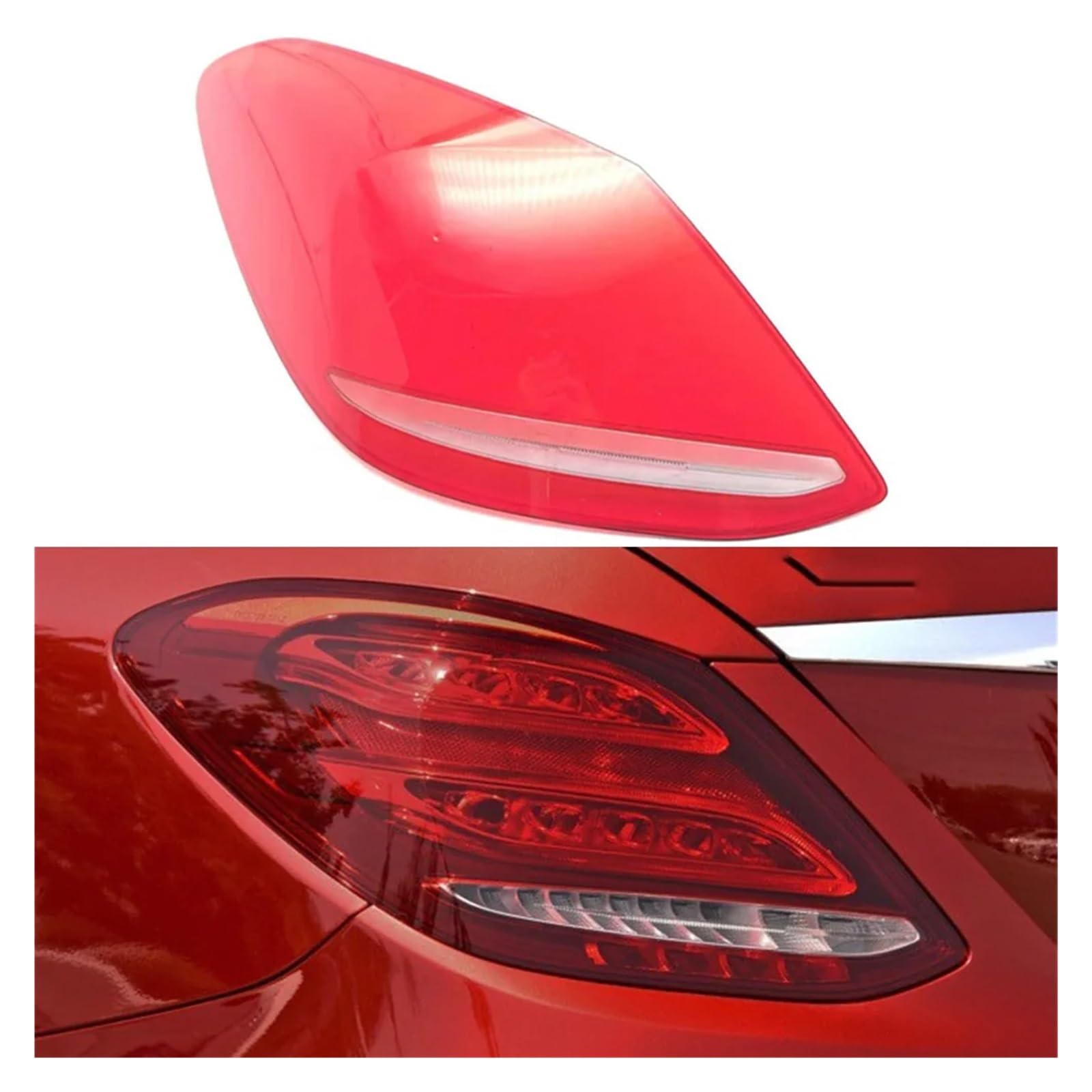 ZHANGAILINGBI Kompatibel for Benz C-Klasse W205 2015 2016 2017 2018 Auto-Rücklichtgehäuse Bremslichtgehäuse Ersatz Auto-Heckgehäuse-Abdeckungsmaske(Left) von ZHANGAILINGBI