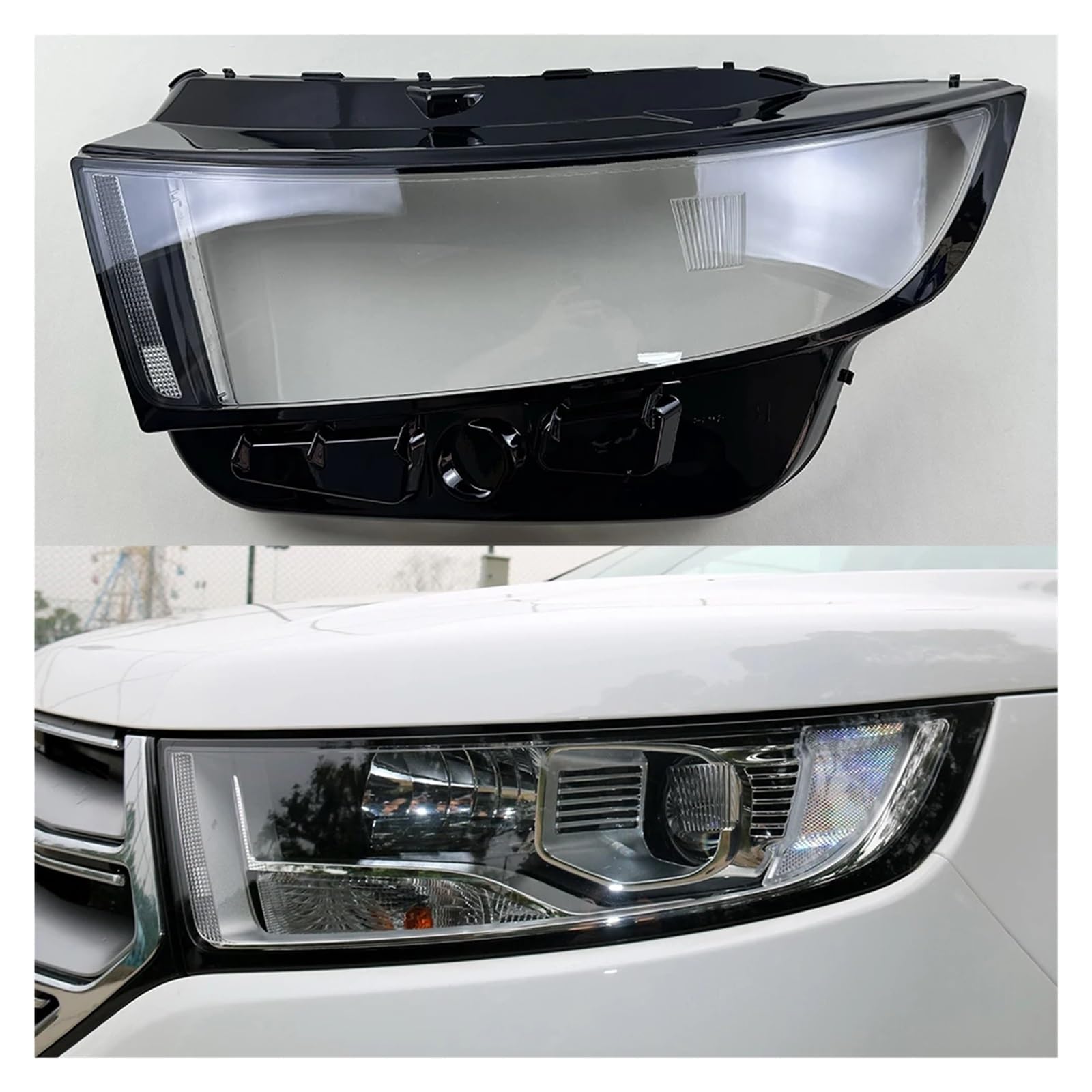 ZHANGAILINGBI Kompatibel for Ford Edge 2015 2016 2017 2018. Scheinwerferabdeckung, Scheinwerfer-Lampenschale, transparente Linse, ersetzen Sie den Original-Lampenschirm(Left) von ZHANGAILINGBI