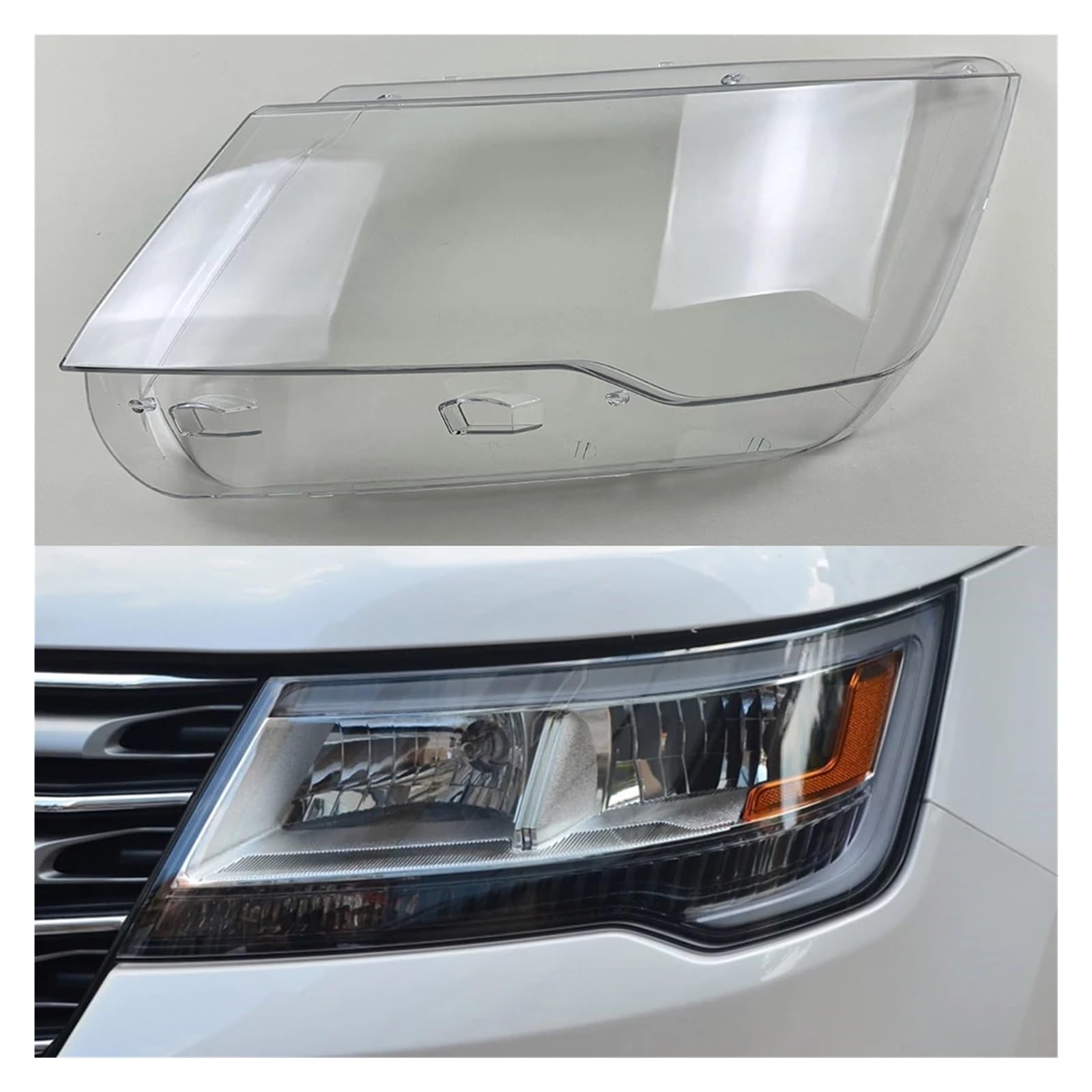 ZHANGAILINGBI Kompatibel for Ford Explorer 2016–2018. Scheinwerferabdeckung, transparente Scheinwerferschale, Lampenschirm-Linse, ersetzt den Original-Lampenschirm(Left) von ZHANGAILINGBI