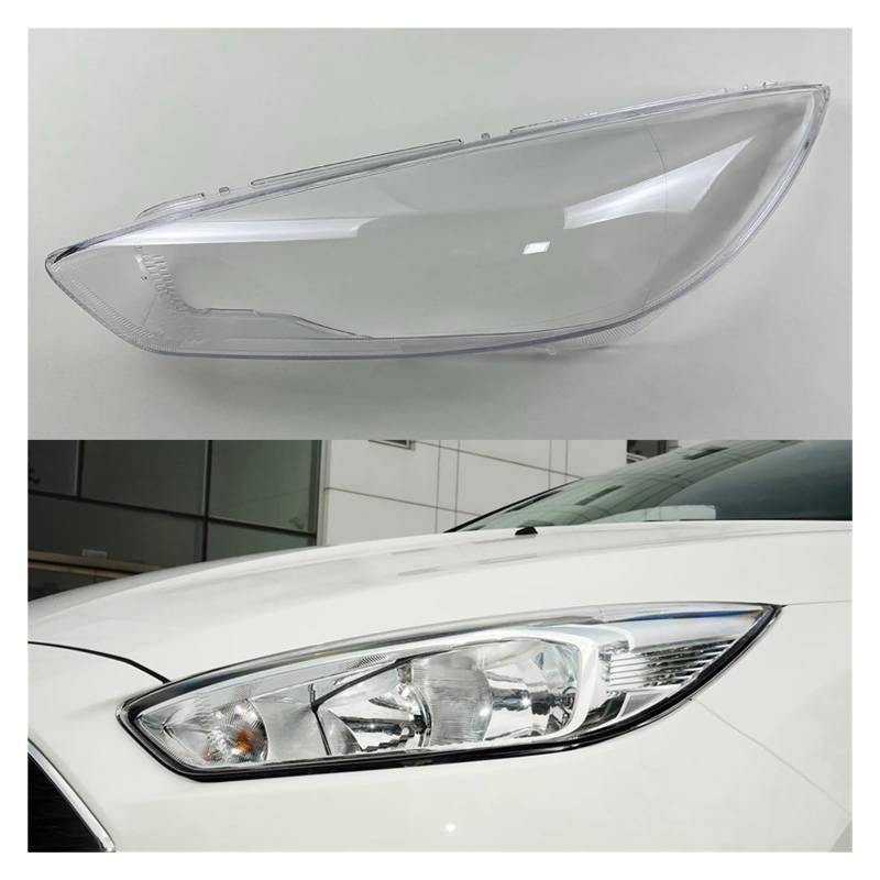 ZHANGAILINGBI Kompatibel for Ford Focus 2015 2016 2017 2018 Frontscheinwerferabdeckung Transparente Scheinwerferschale Lampenlinse Ersetzen Sie den Original-Lampenschirm(Left) von ZHANGAILINGBI