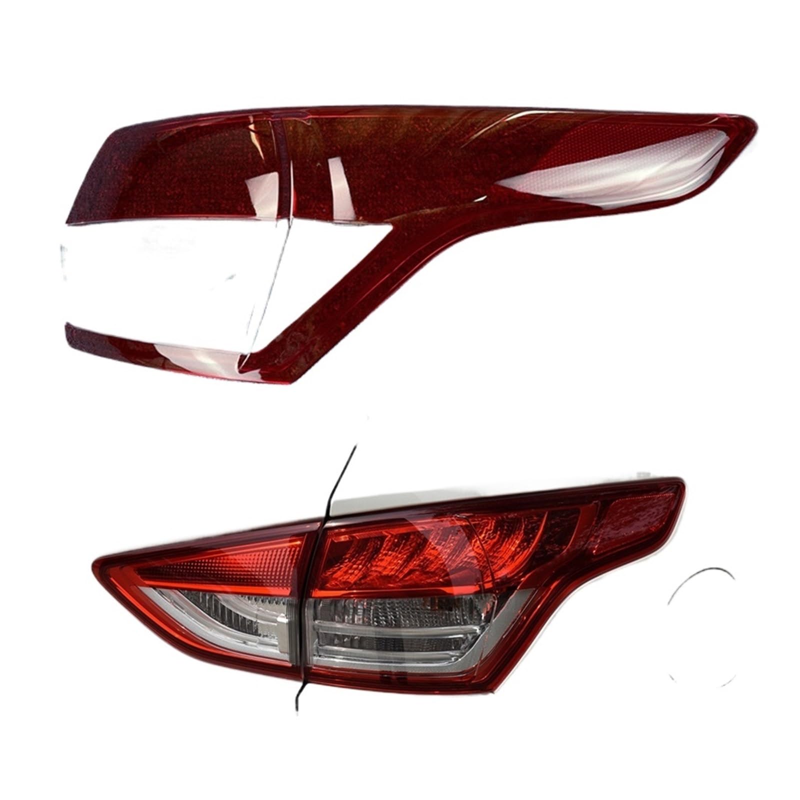 ZHANGAILINGBI Kompatibel for Ford Kuga/Escape 2013–2016, Auto-Heck-Rücklicht-Gehäuse, Bremslicht-Gehäuse-Ersatz, Auto-Heckgehäuse-Abdeckungsmaske, Lampenschirm(Outside Right) von ZHANGAILINGBI