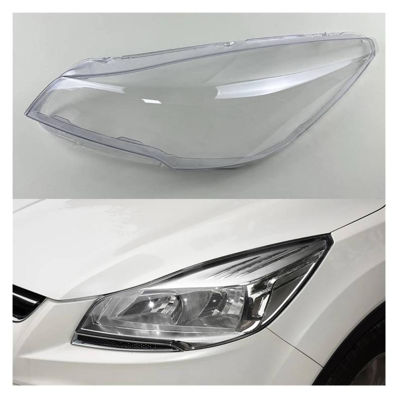 ZHANGAILINGBI Kompatibel for Ford Kuga 2013 2014 2015 Frontscheinwerfer-Lampenabdeckung, Scheinwerferschale, transparente Linse, ersetzen Sie den Original-Lampenschirm(Left) von ZHANGAILINGBI