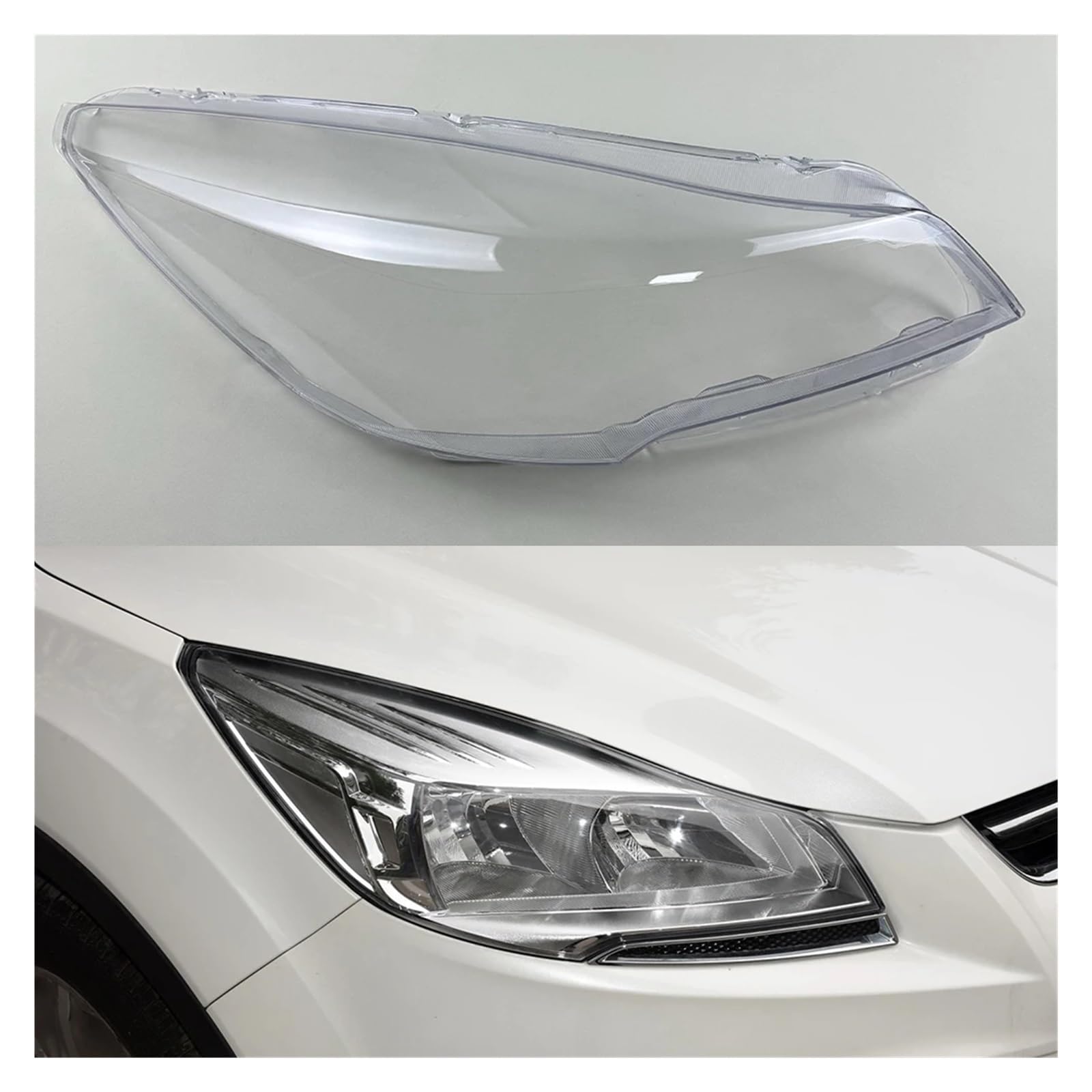 ZHANGAILINGBI Kompatibel for Ford Kuga 2013 2014 2015 Frontscheinwerfer-Lampenabdeckung, Scheinwerferschale, transparente Linse, ersetzen Sie den Original-Lampenschirm(Right) von ZHANGAILINGBI