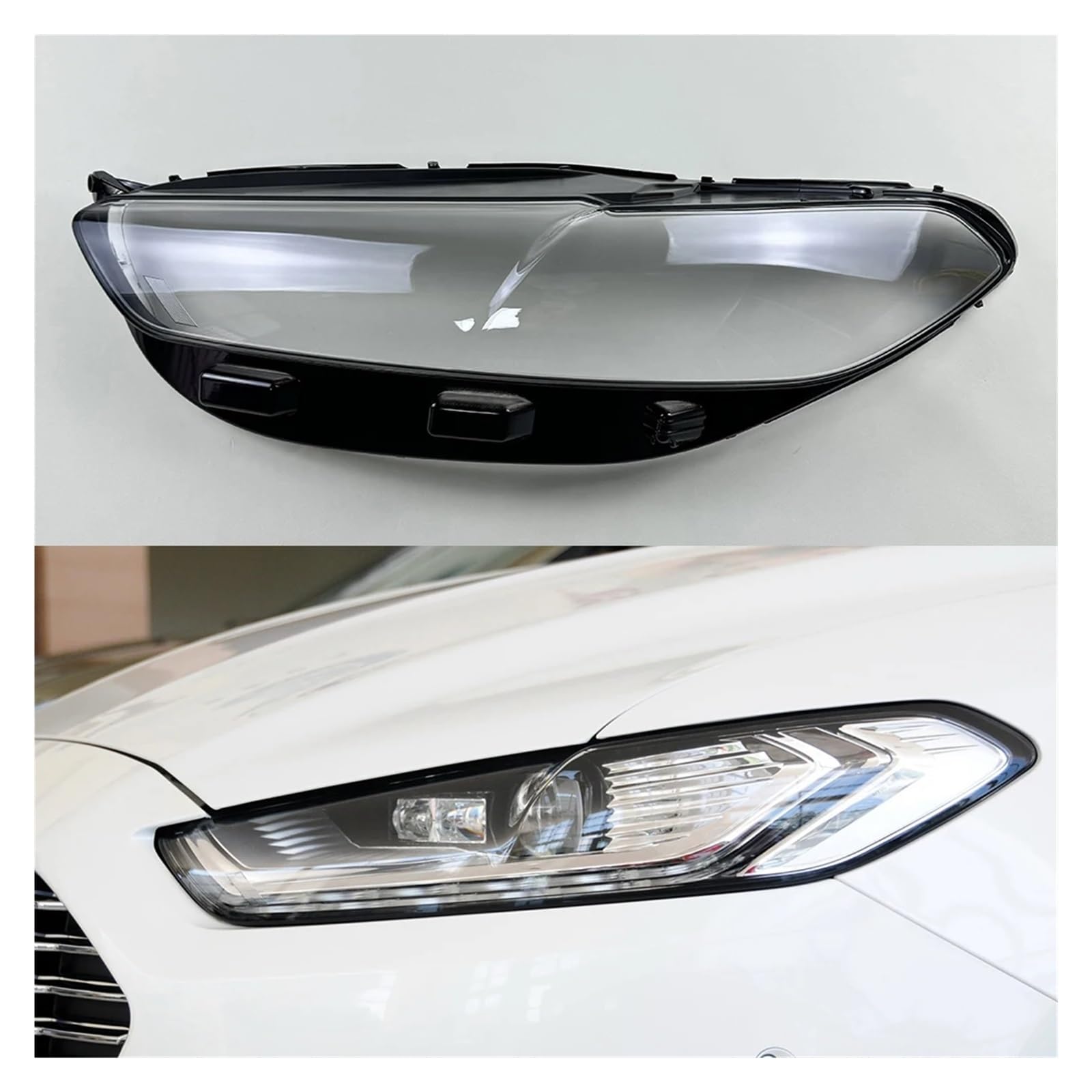 ZHANGAILINGBI Kompatibel for Ford Mondeo 2013 2014 2015 2016. Scheinwerferlinsenschale, transparente Scheinwerferabdeckung, ersetzt den Original-Lampenschirm(Left) von ZHANGAILINGBI