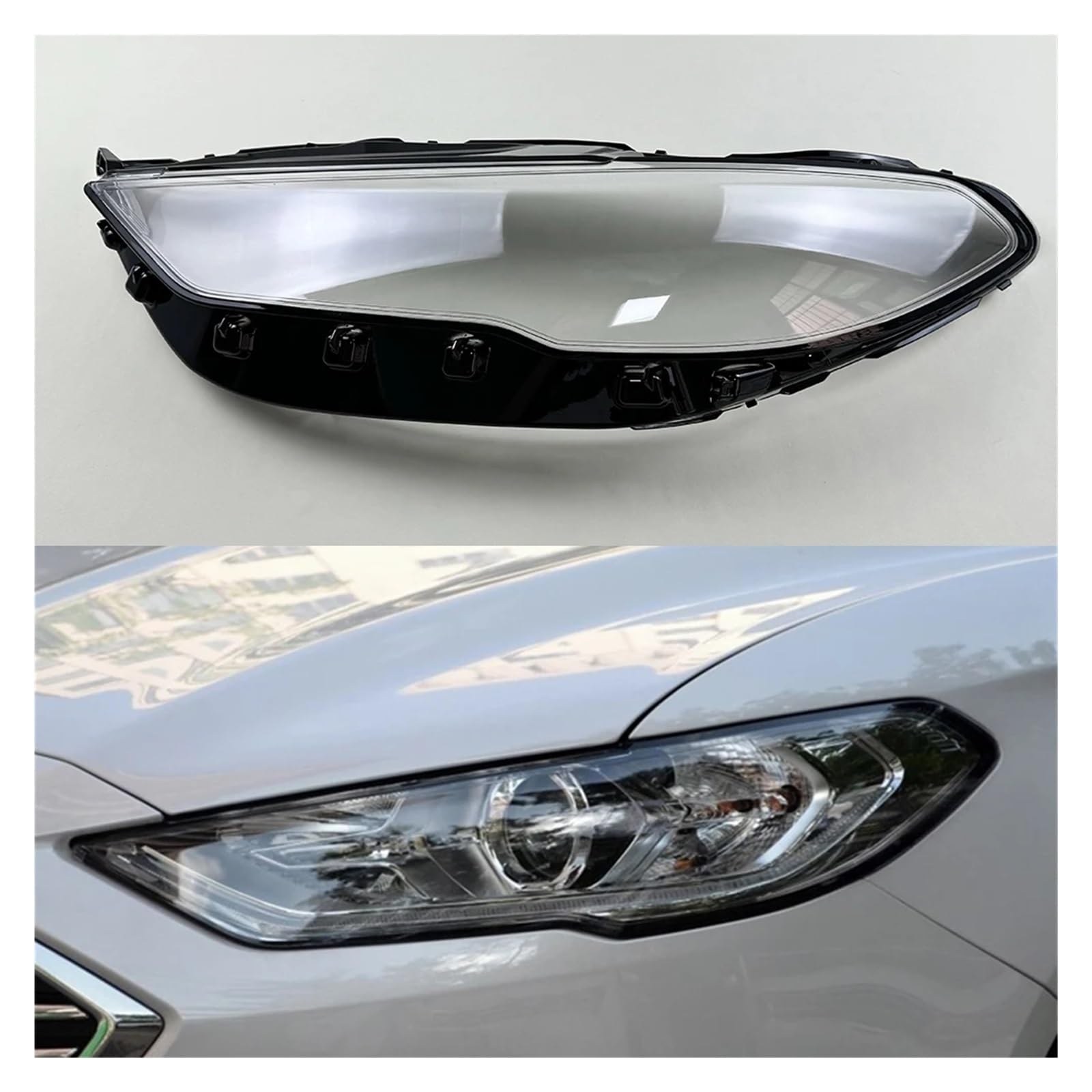 ZHANGAILINGBI Kompatibel for Ford Mondeo 2017 2018 2019 2020. Scheinwerferabdeckung, transparenter Lampenschirm, Scheinwerfergehäuse. Ersetzen Sie die Originallinse(Left) von ZHANGAILINGBI