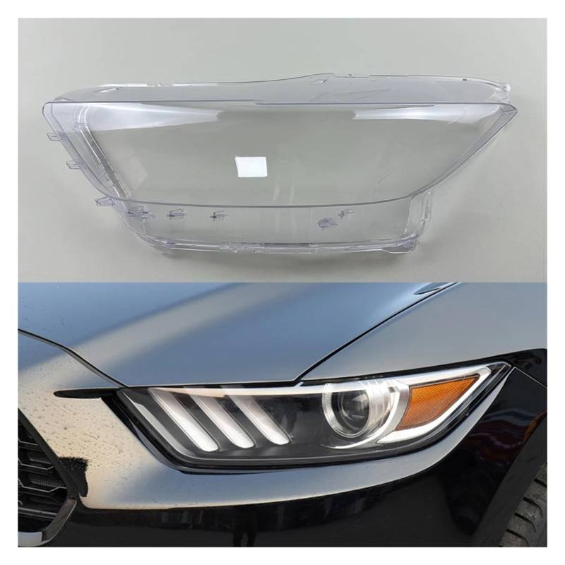 ZHANGAILINGBI Kompatibel for Ford Mustang 2014 2015 2016 2017 Scheinwerferabdeckung, transparente Maske, Scheinwerfergehäuse, Linse, ersetzt den Original-Lampenschirm(Left) von ZHANGAILINGBI