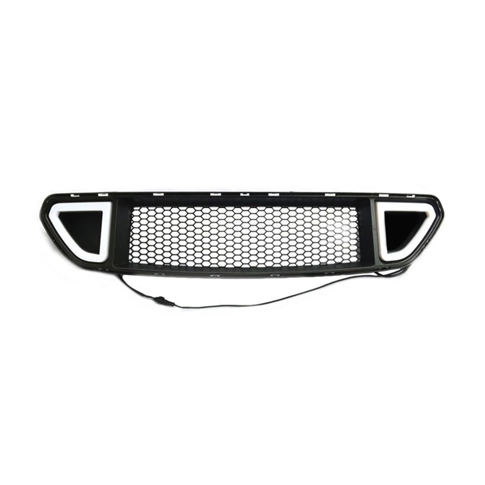 ZHANGAILINGBI Kompatibel for Ford Mustang 2015–2017, LED-Tagfahrlicht-Frontgrill – mattschwarzer ABS-Netzgrill mit LED-Leuchten von ZHANGAILINGBI