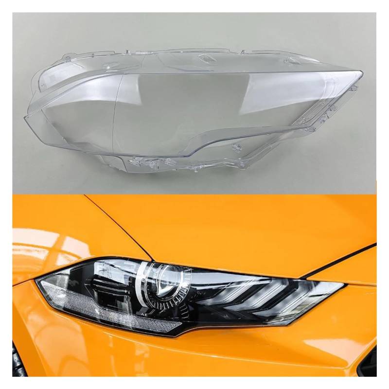 ZHANGAILINGBI Kompatibel for Ford Mustang 2018 2019 2020. Scheinwerferabdeckung, transparente Lampen-Scheinwerfer-Shell-Linse, ersetzt den Original-Lampenschirm(Right) von ZHANGAILINGBI