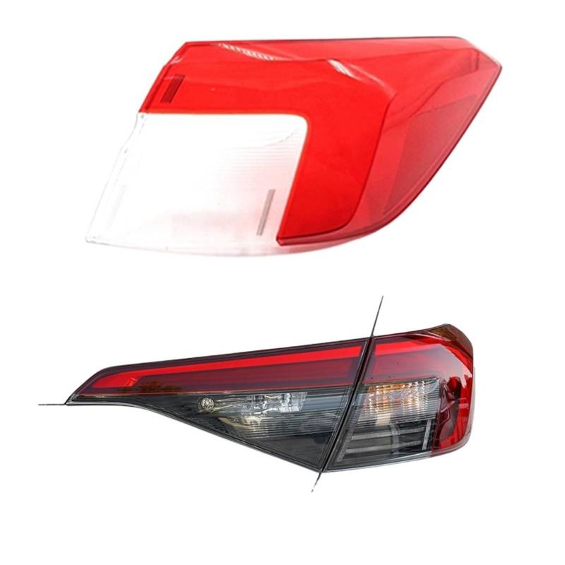 ZHANGAILINGBI Kompatibel for Honda Civic 2022 2023 Auto Hinten Rücklicht Shell Bremslicht Shell Ersatz Auto Hinten Shell Abdeckung Lampenschirm(Outside Right) von ZHANGAILINGBI