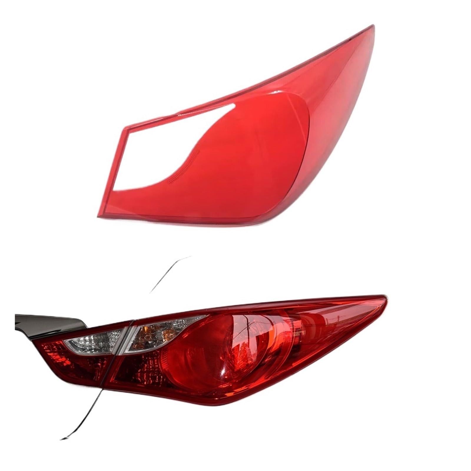 ZHANGAILINGBI Kompatibel for Hyundai Sonata 2011 2012 2013 2014 2015 Auto-Rücklicht-Gehäuse, Bremslicht-Gehäuse, Auto-Heckgehäuse-Abdeckung, Rücklicht-Lampenschirm(Outside Right) von ZHANGAILINGBI