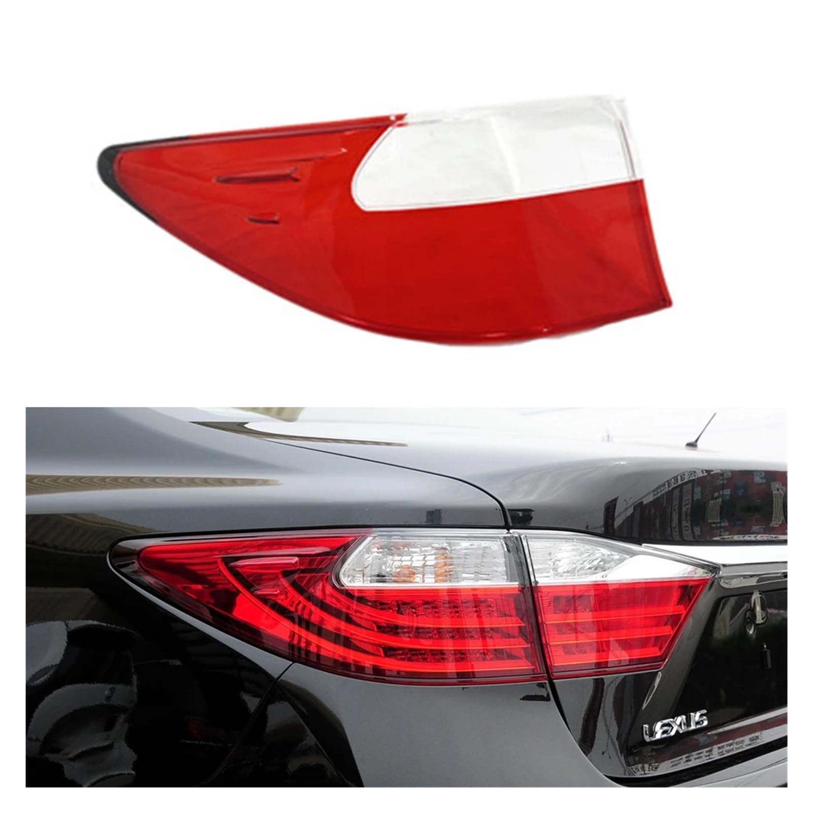 ZHANGAILINGBI Kompatibel for Lexus ES ES200 ES250 ES300h 2012 2013 2014 Auto Hinten Rücklicht Shell Bremslichter Shell Auto Hinten Shell Abdeckung Maske Lampenschirm(Outside Left) von ZHANGAILINGBI