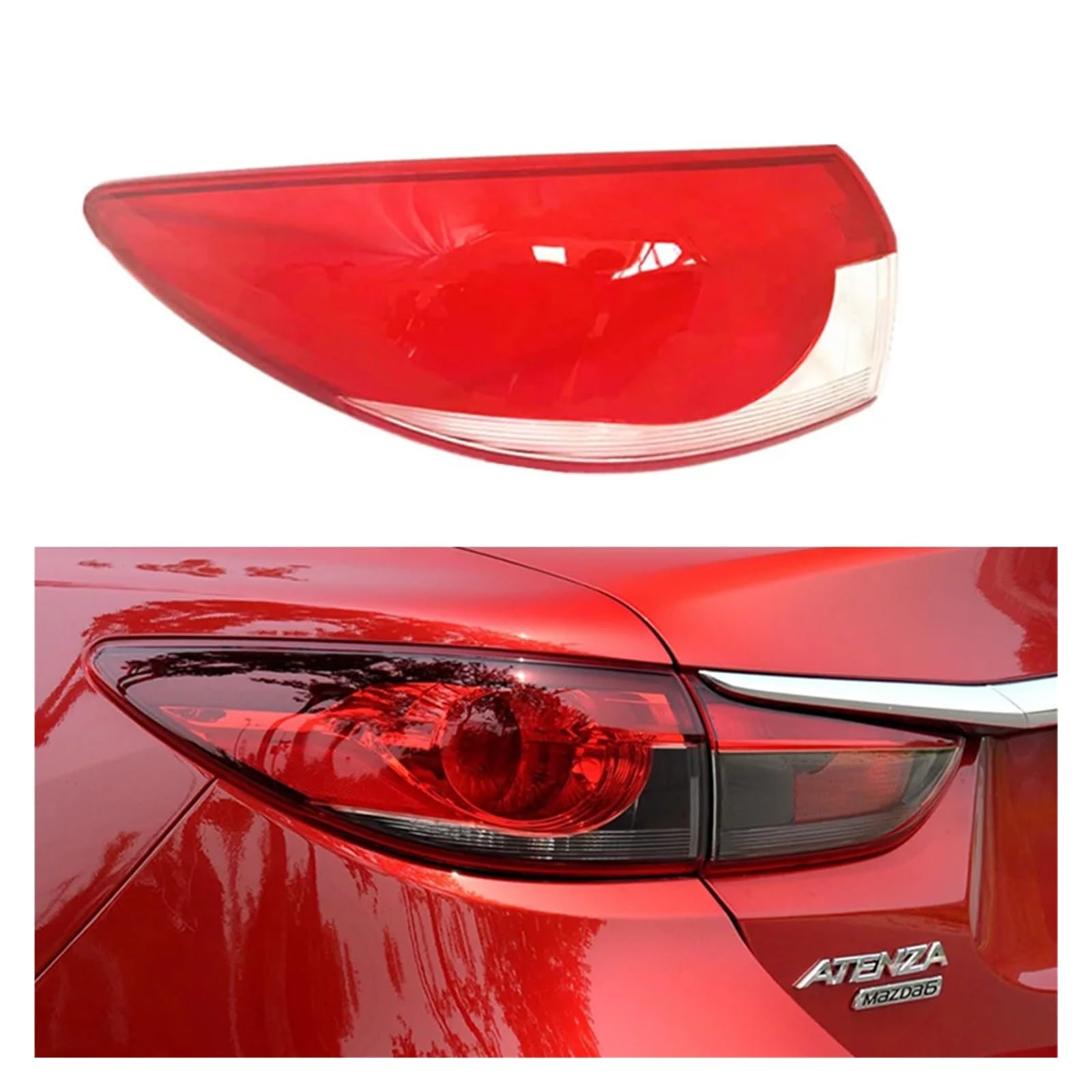 ZHANGAILINGBI Kompatibel for Mazda 6 Atenza 2014 2015 2016 Auto Hinten Rücklicht Shell Bremslichter Shell Auto Hinten Lampe Shell Abdeckung Maske Lampenschirm(Outside Left) von ZHANGAILINGBI