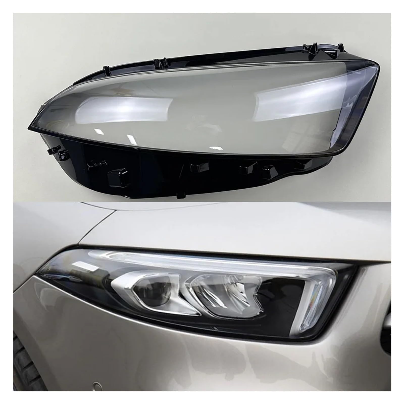 ZHANGAILINGBI Kompatibel for Mercedes-Benz A-Klasse W177 A180 A200L 2019–2021. Transparenter Lampenschirm, Lampenschirm, Frontscheinwerferschale, Scheinwerferabdeckung(Right) von ZHANGAILINGBI