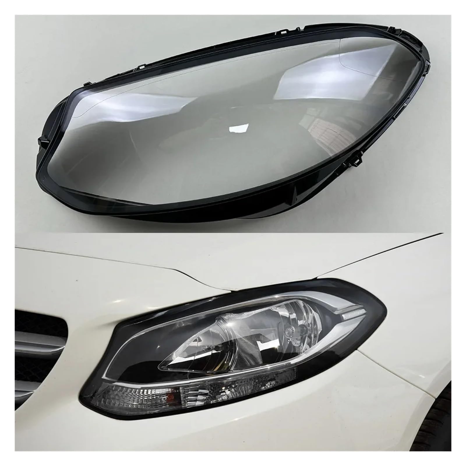 ZHANGAILINGBI Kompatibel for Mercedes-Benz B-Klasse W246 B180 B200 2016–2019. Lampenschirm, Scheinwerferschale, Scheinwerfer-Lampenabdeckung, transparente Schirmlinse(Left) von ZHANGAILINGBI