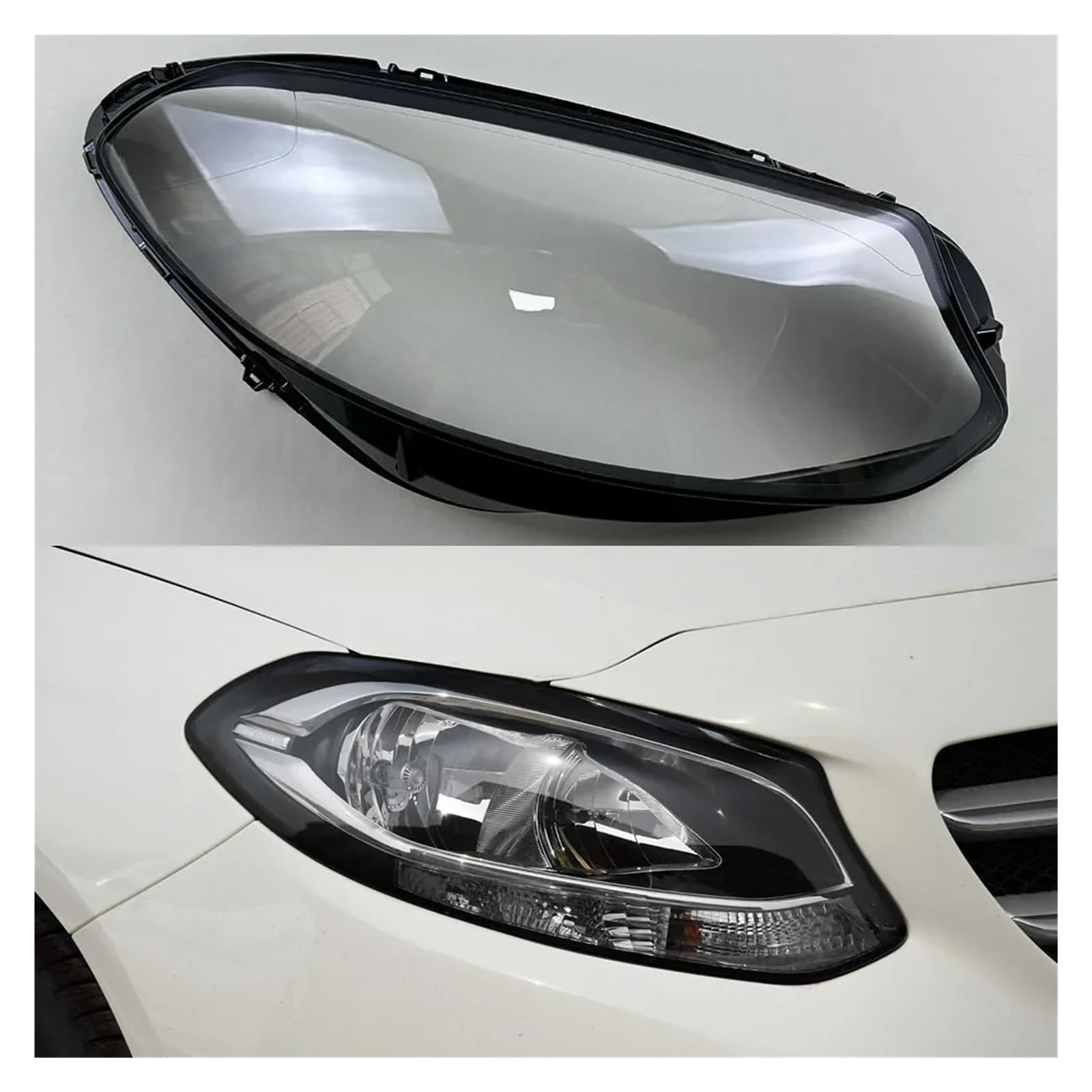 ZHANGAILINGBI Kompatibel for Mercedes-Benz B-Klasse W246 B180 B200 2016–2019. Lampenschirm, Scheinwerferschale, Scheinwerfer-Lampenabdeckung, transparente Schirmlinse(Right) von ZHANGAILINGBI