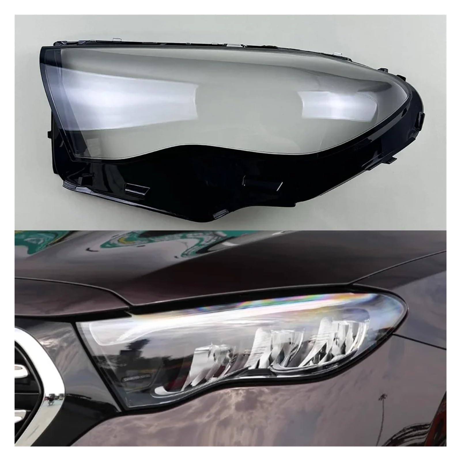 ZHANGAILINGBI Kompatibel for Mercedes-Benz E-Klasse W214 2024 Frontscheinwerferabdeckung Transparenter Lampenschirm Scheinwerferschalen-Lampenschirm(Left) von ZHANGAILINGBI