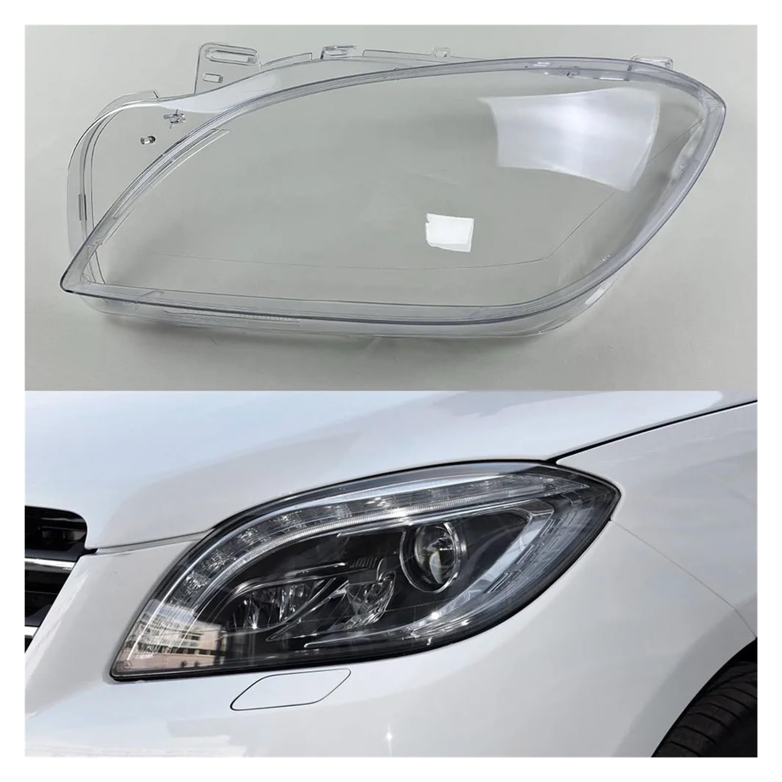 ZHANGAILINGBI Kompatibel for Mercedes-Benz M-Klasse W166 ML300 ML350 ML400 ML450 ML500 2012–2015. Scheinwerferlinse, Scheinwerferabdeckung, Lampenschirm(Left) von ZHANGAILINGBI