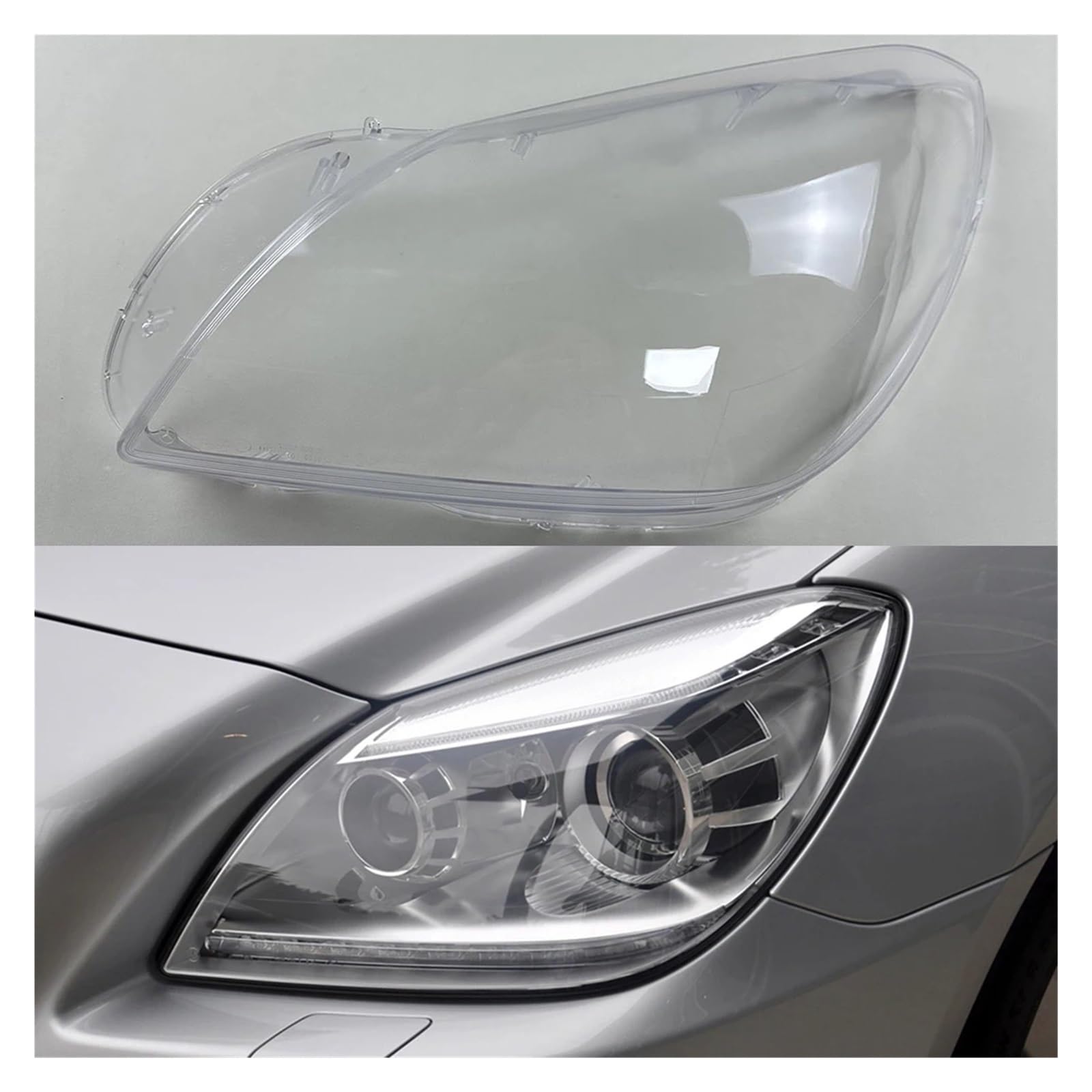 ZHANGAILINGBI Kompatibel for Mercedes-Benz SLK-Klasse W172 2011–2015. Scheinwerfer transparente Abdeckung, Lampenschirm, Scheinwerfer, Schalenlinse(Left) von ZHANGAILINGBI